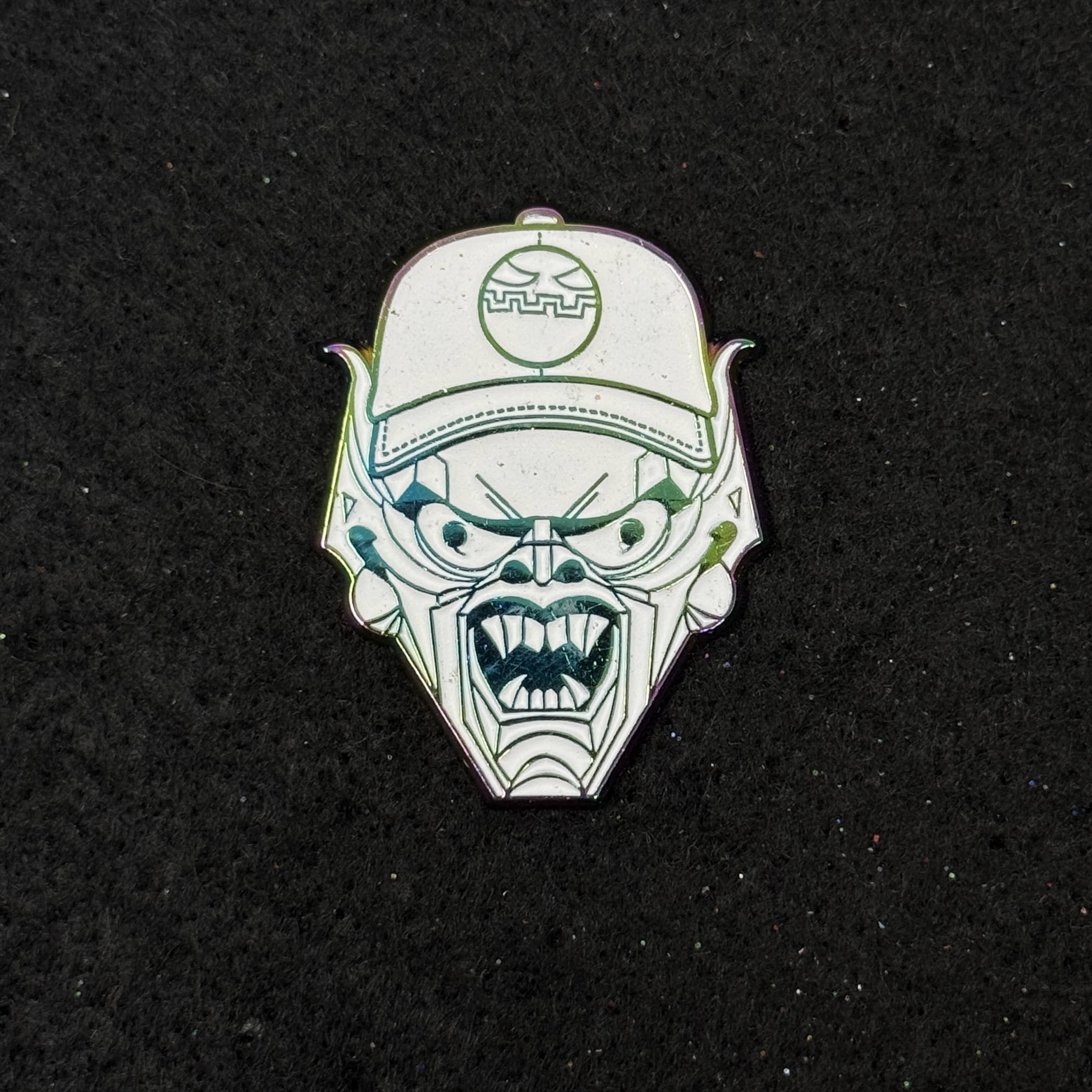 White/Irisdescent Plating Goblin Graphic Pin