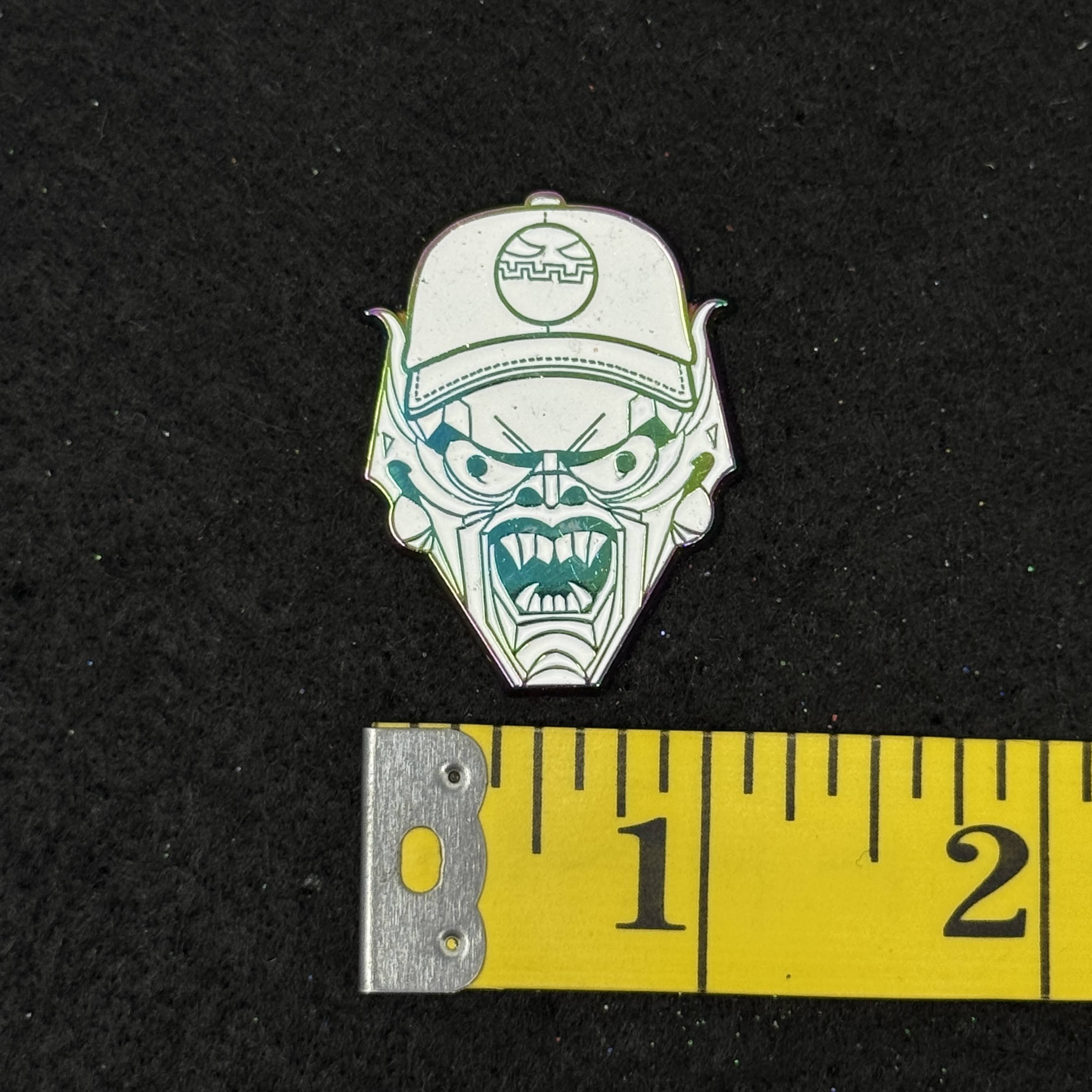 White/Irisdescent Plating Goblin Graphic Pin