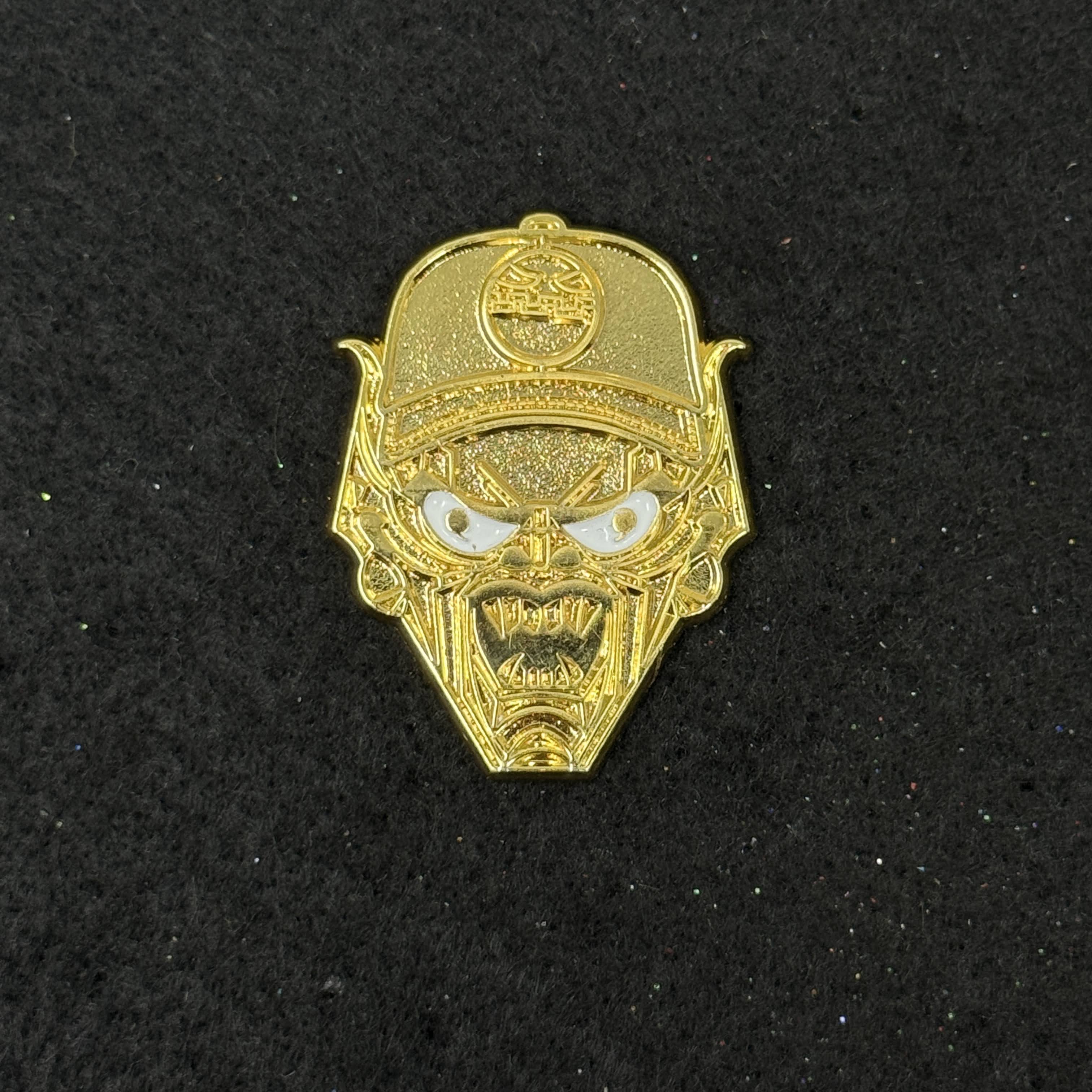 Gold Plating Goblin Graphic Pin