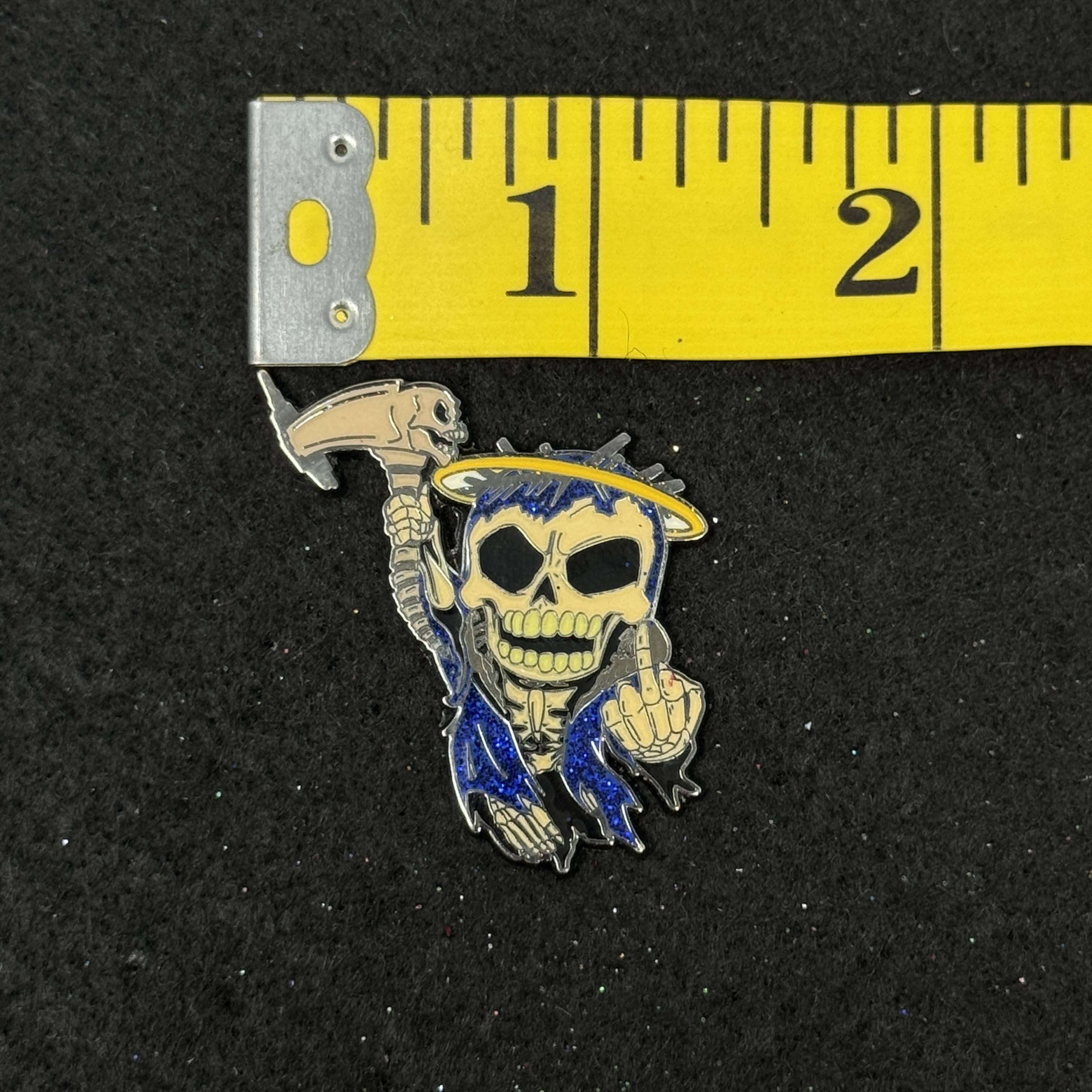 Red Skeleton F Your Feelings Graphic Pin