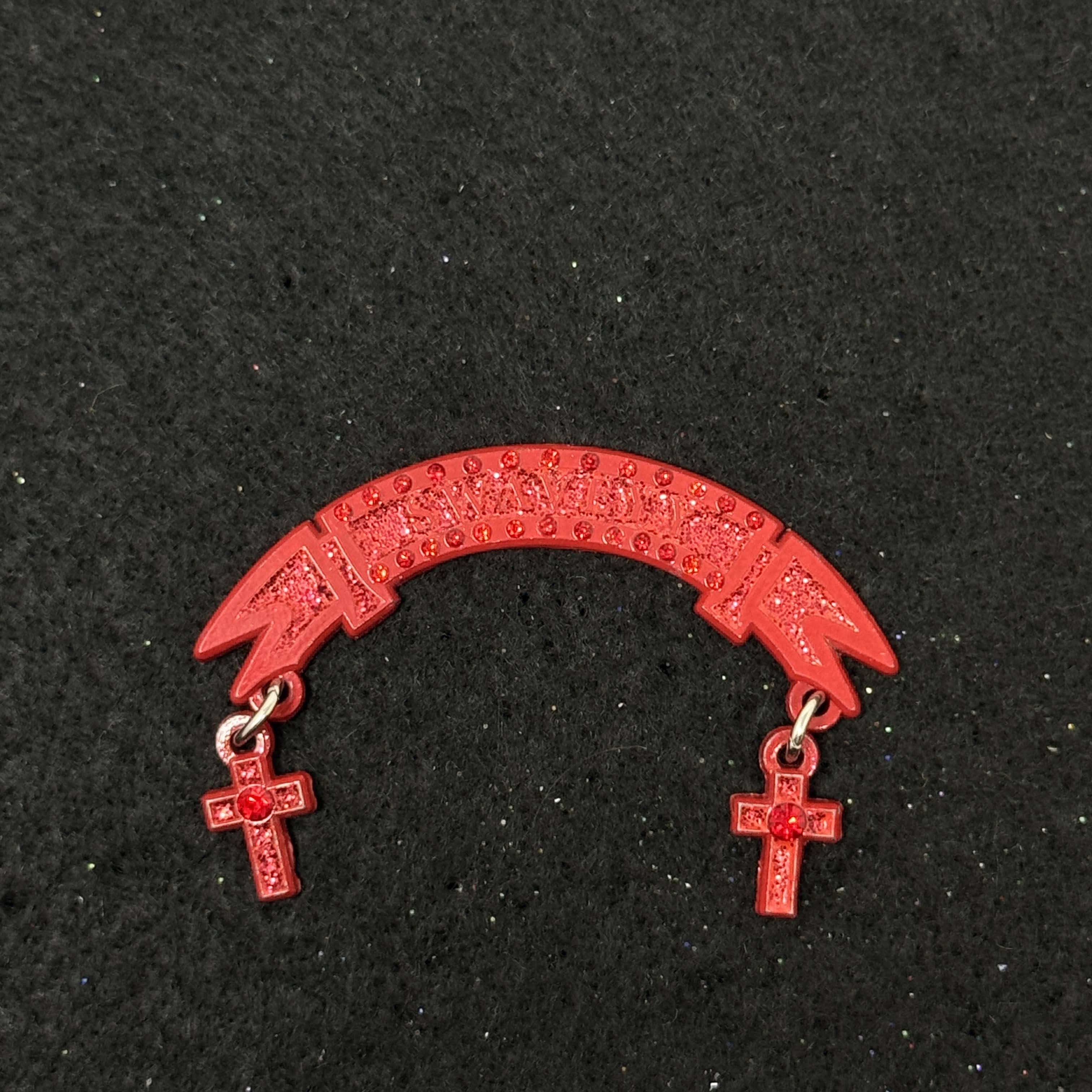 Red "Swavey" all Red Graphic Pin