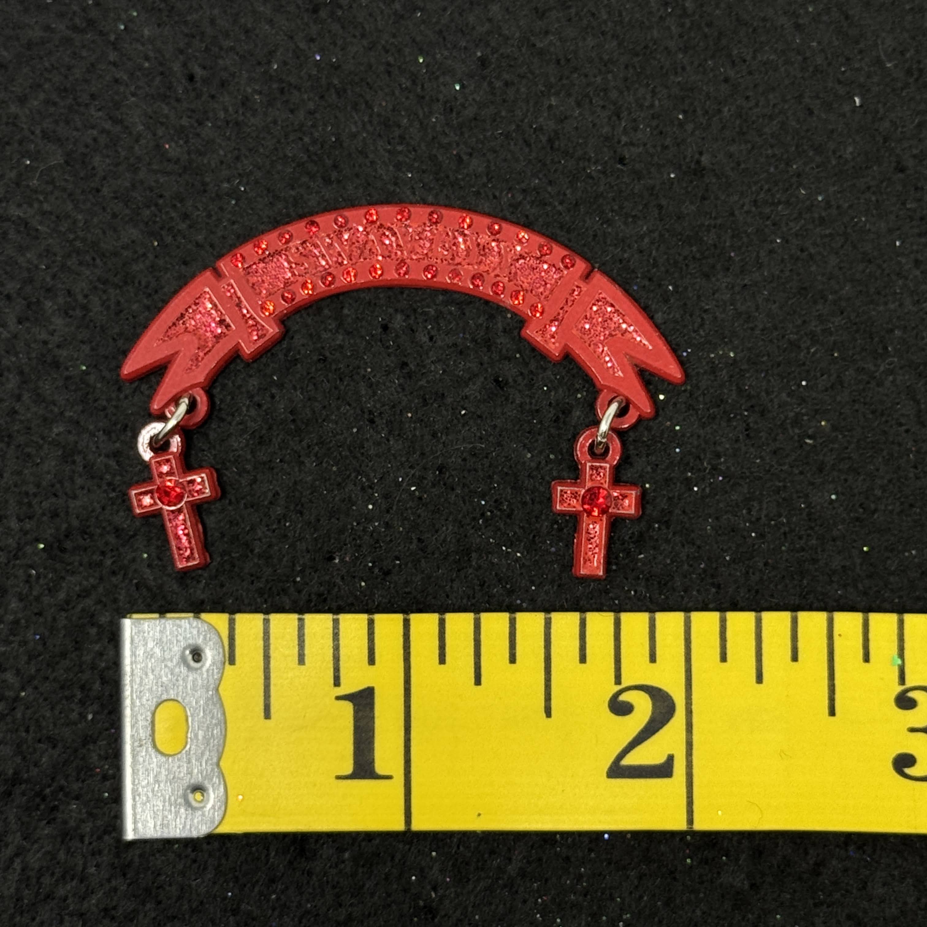 Red "Swavey" all Red Graphic Pin