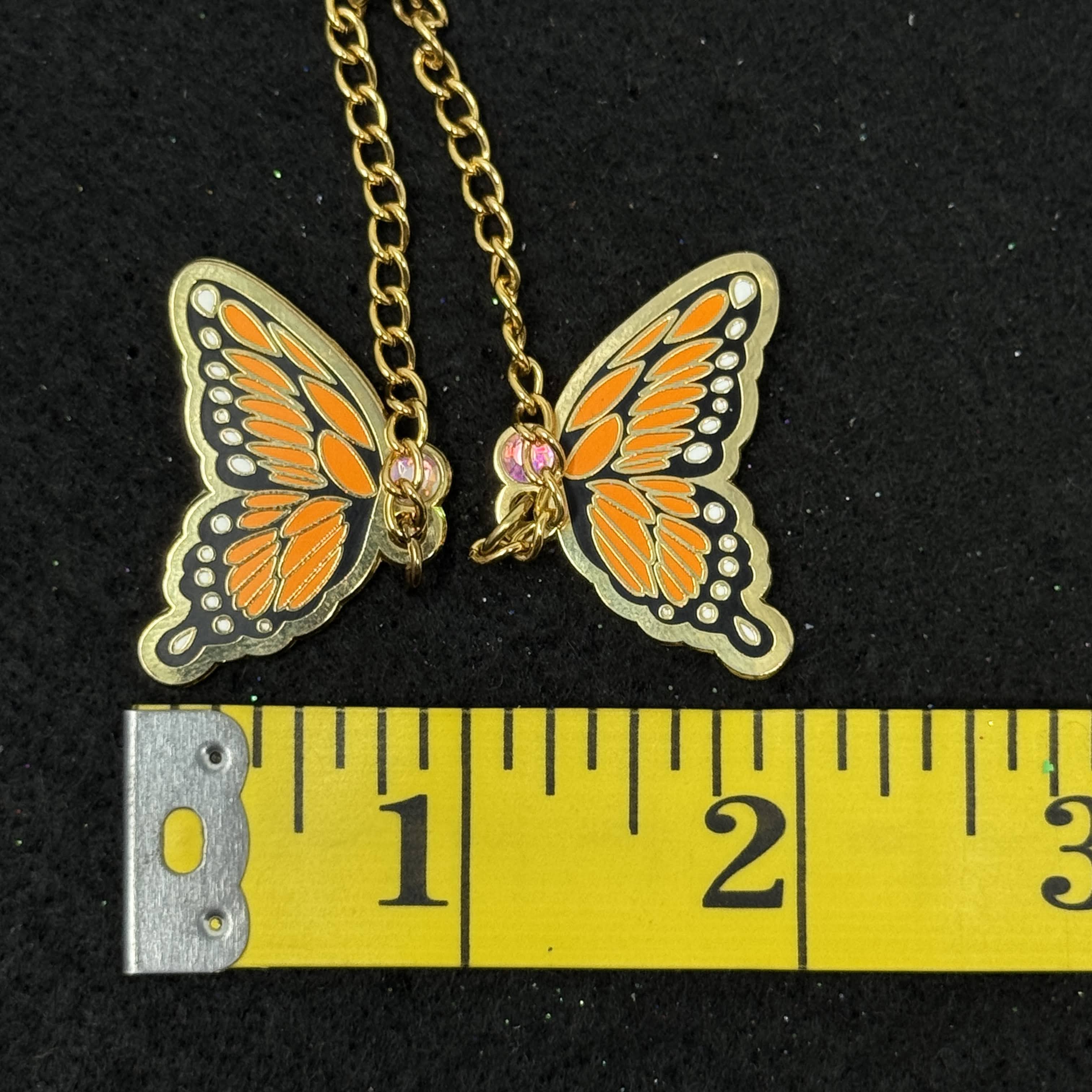 Blue Butterfly Chain Pin