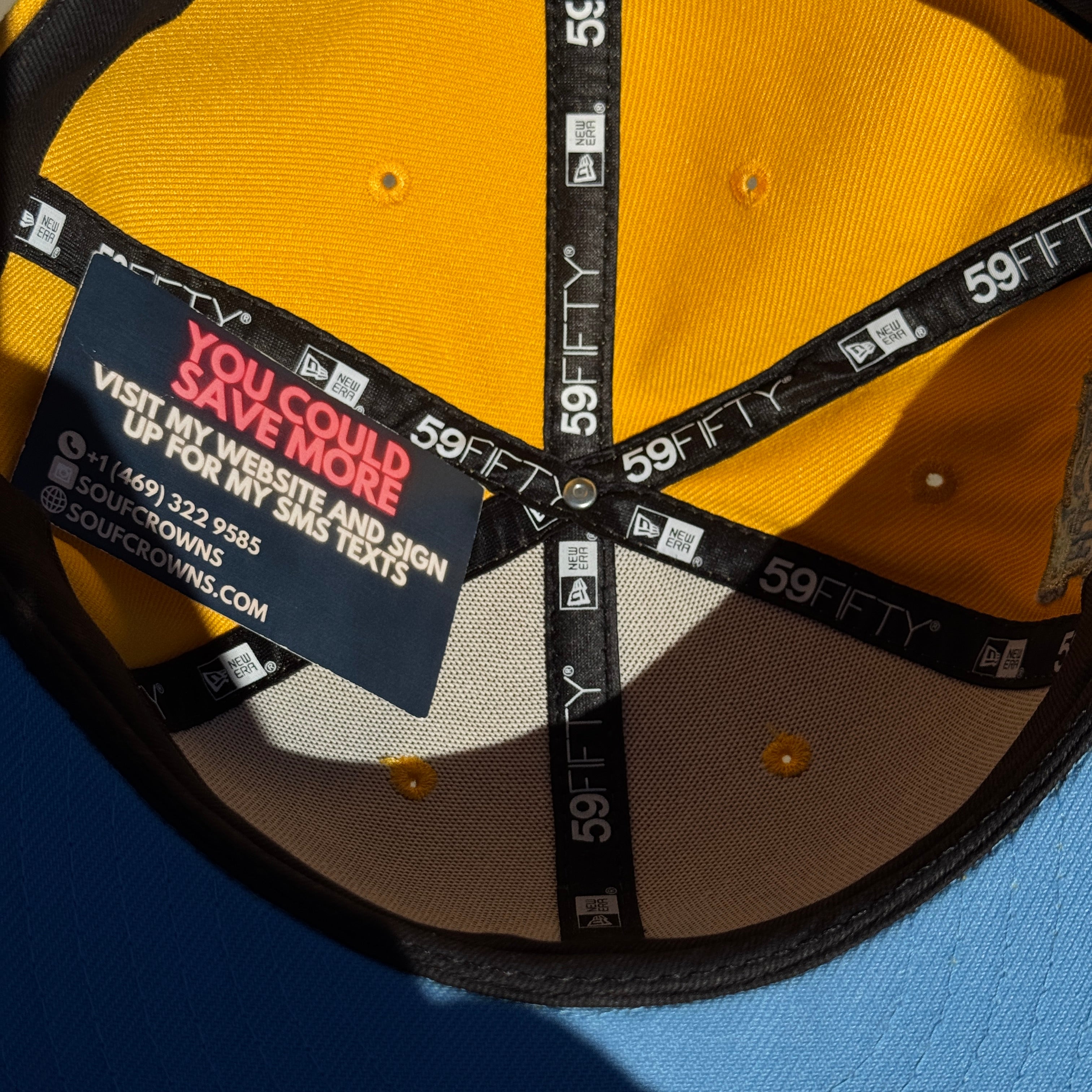 NWT 5/8 Yellow Pittsburg Pirates 76th World Series 59fifty New Era Fitted Hat Cap