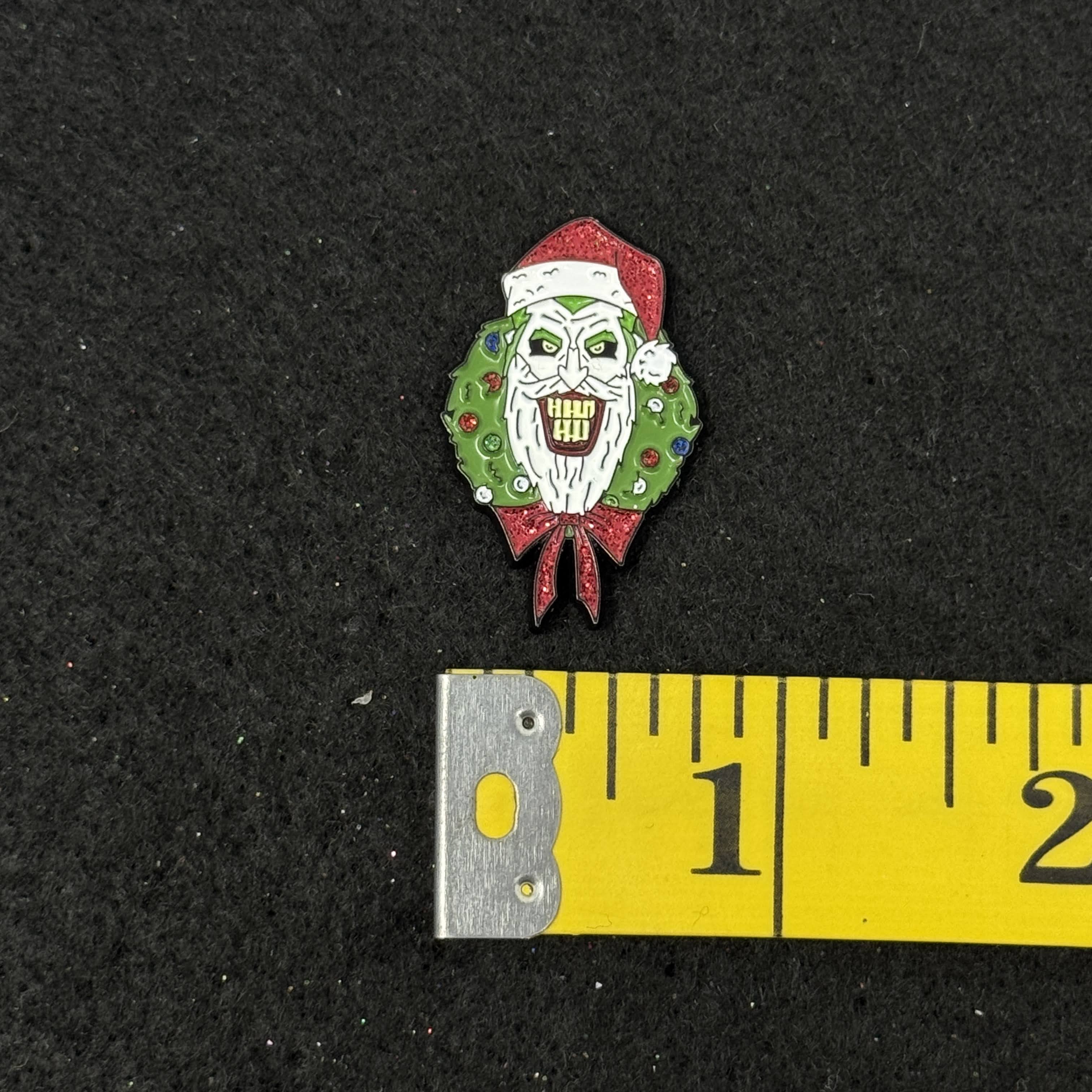 Joker Santa Graphic Pin