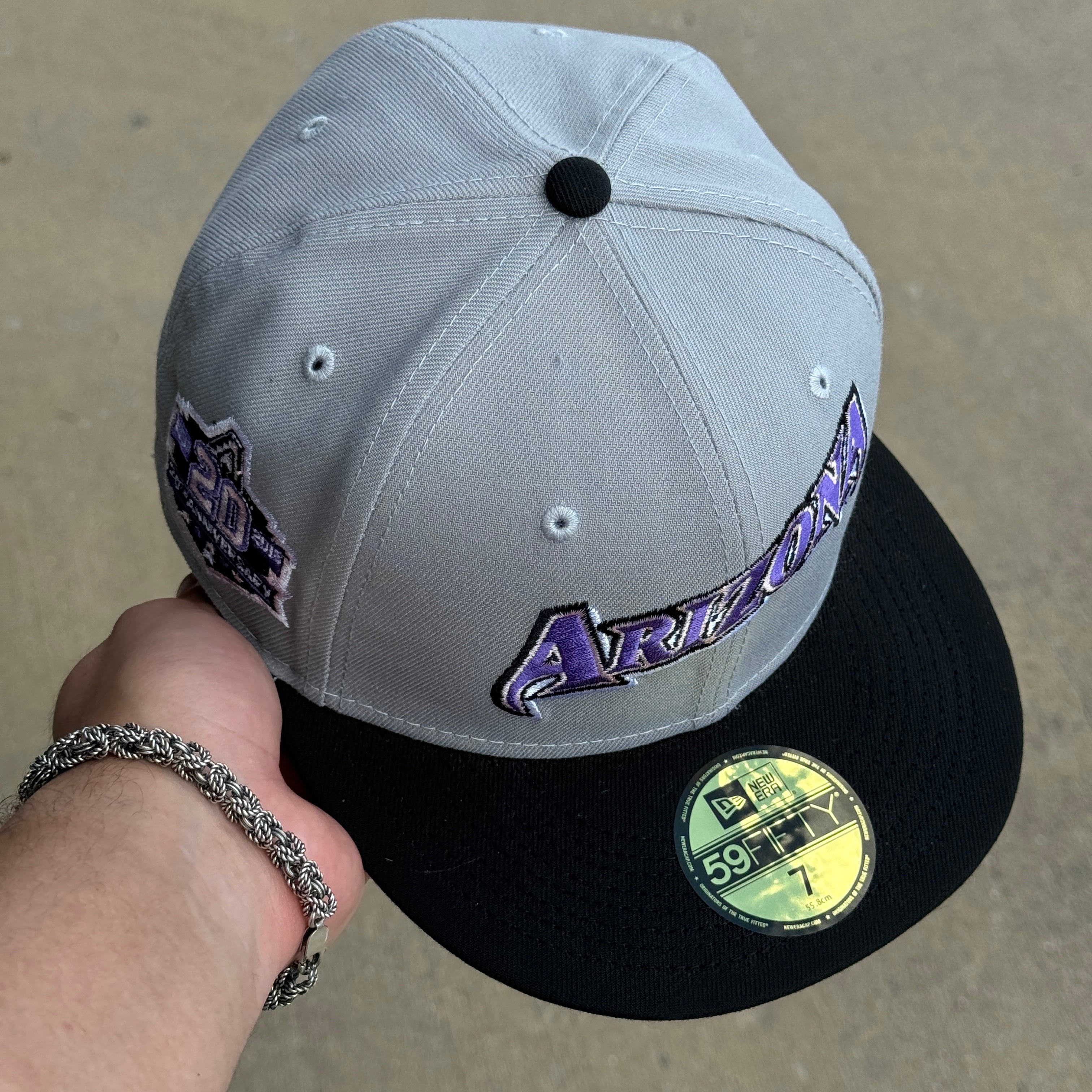 Arizona Diamondbacks New Era Fitted Hat Grey Comet Collection outlets Snakebite Sz 7 1/8