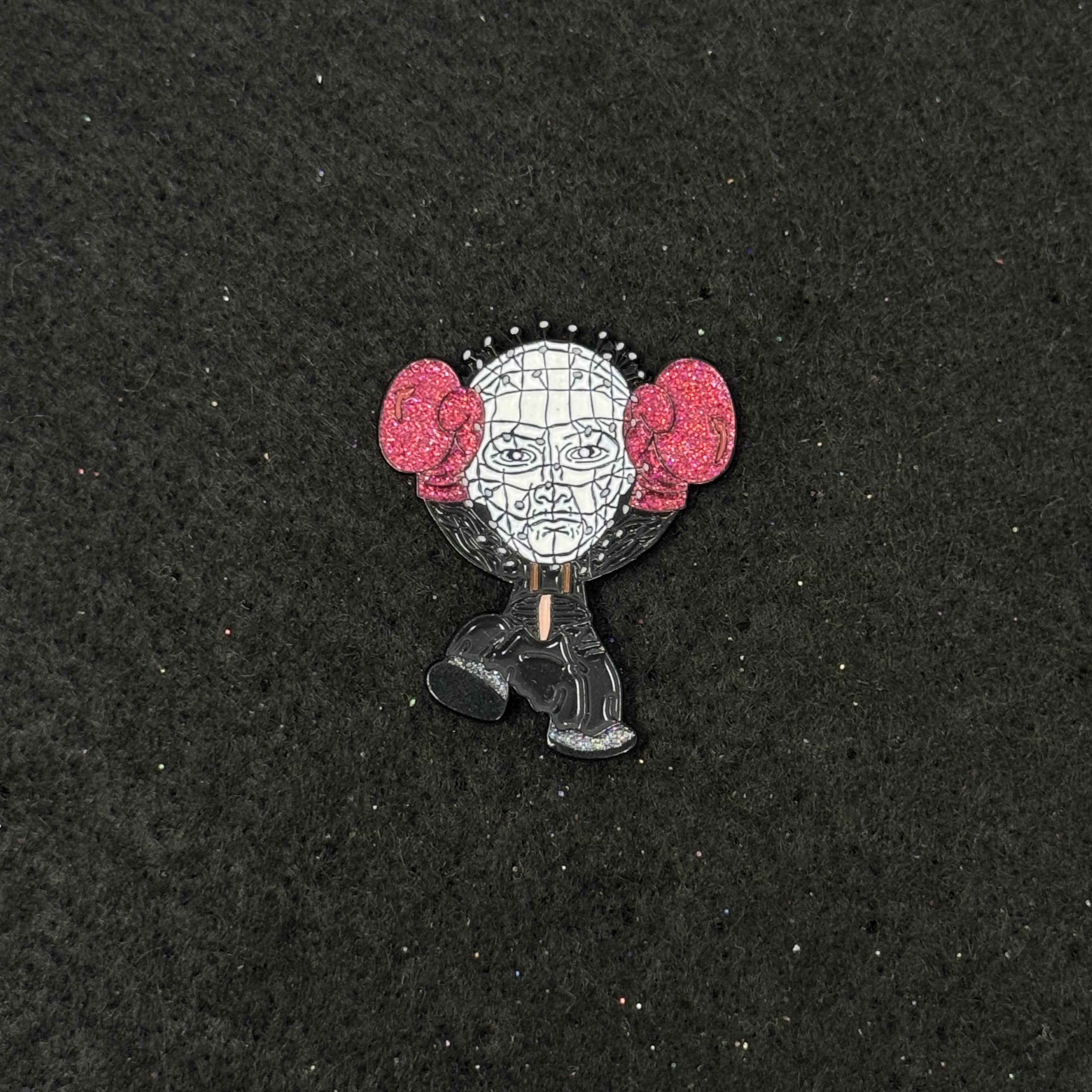 Pinhead Hellraiser Fighting Boxer Graphic Pin