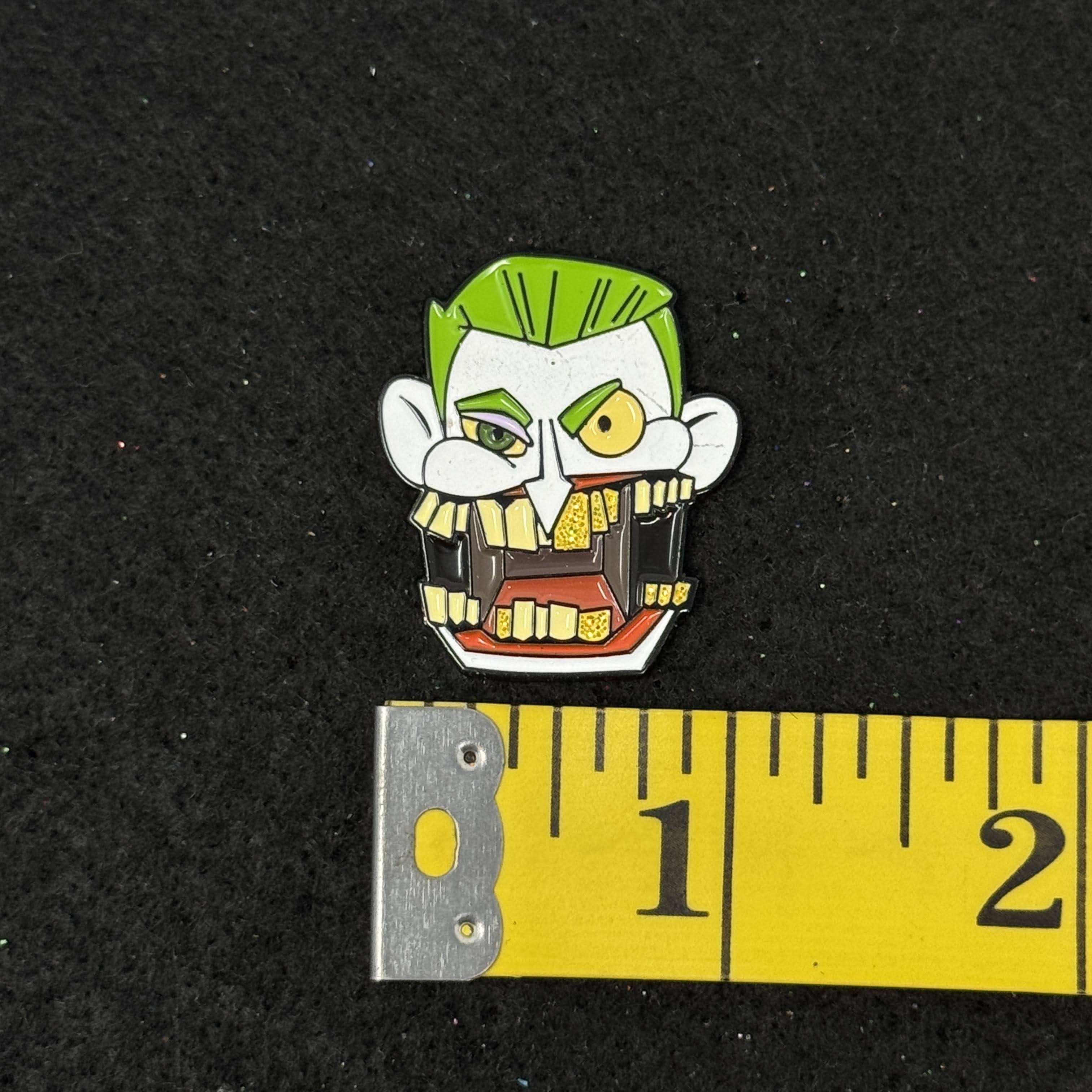 Joker Crazy Face Graphic Pin