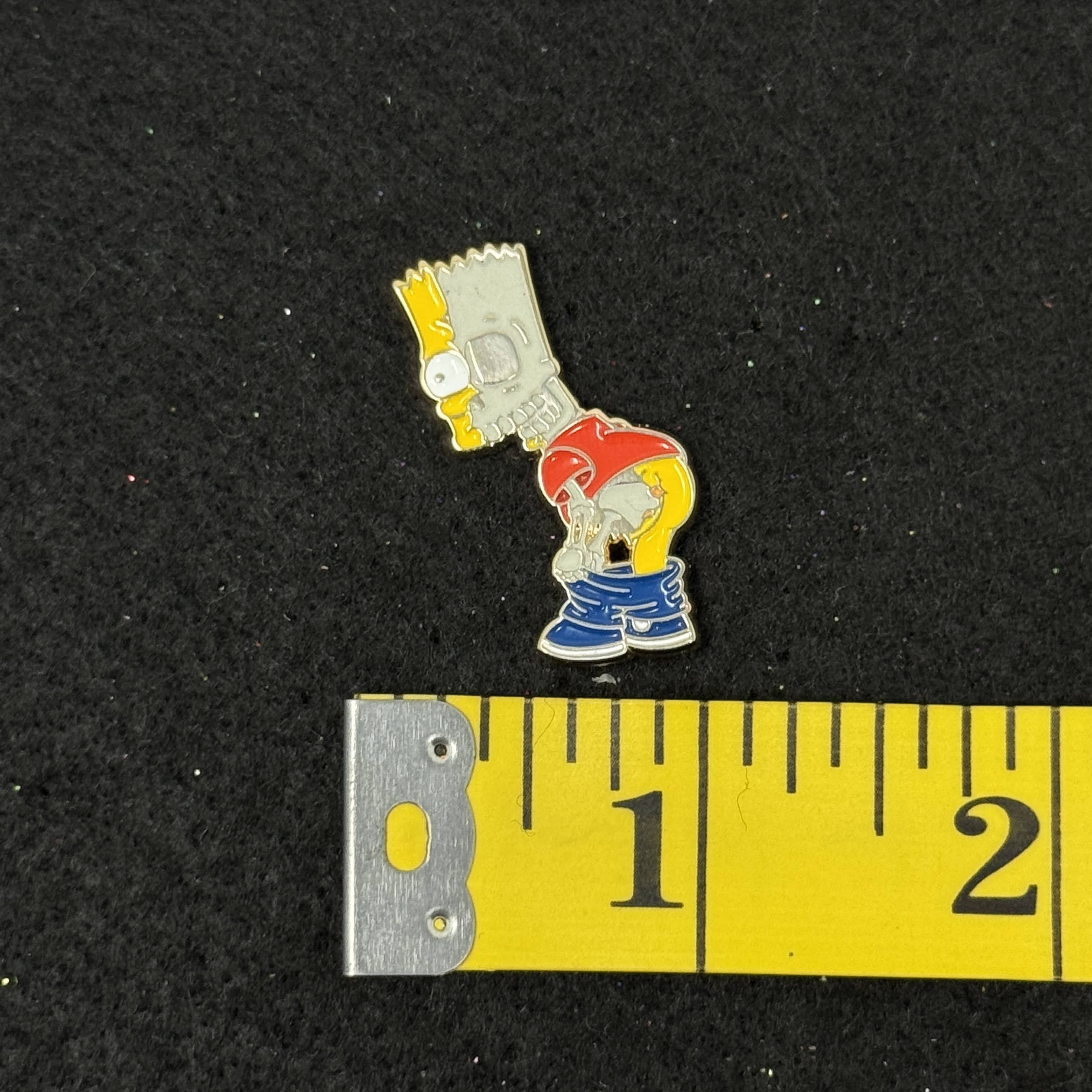 Bart Simpson Skeleton Graphic Pin