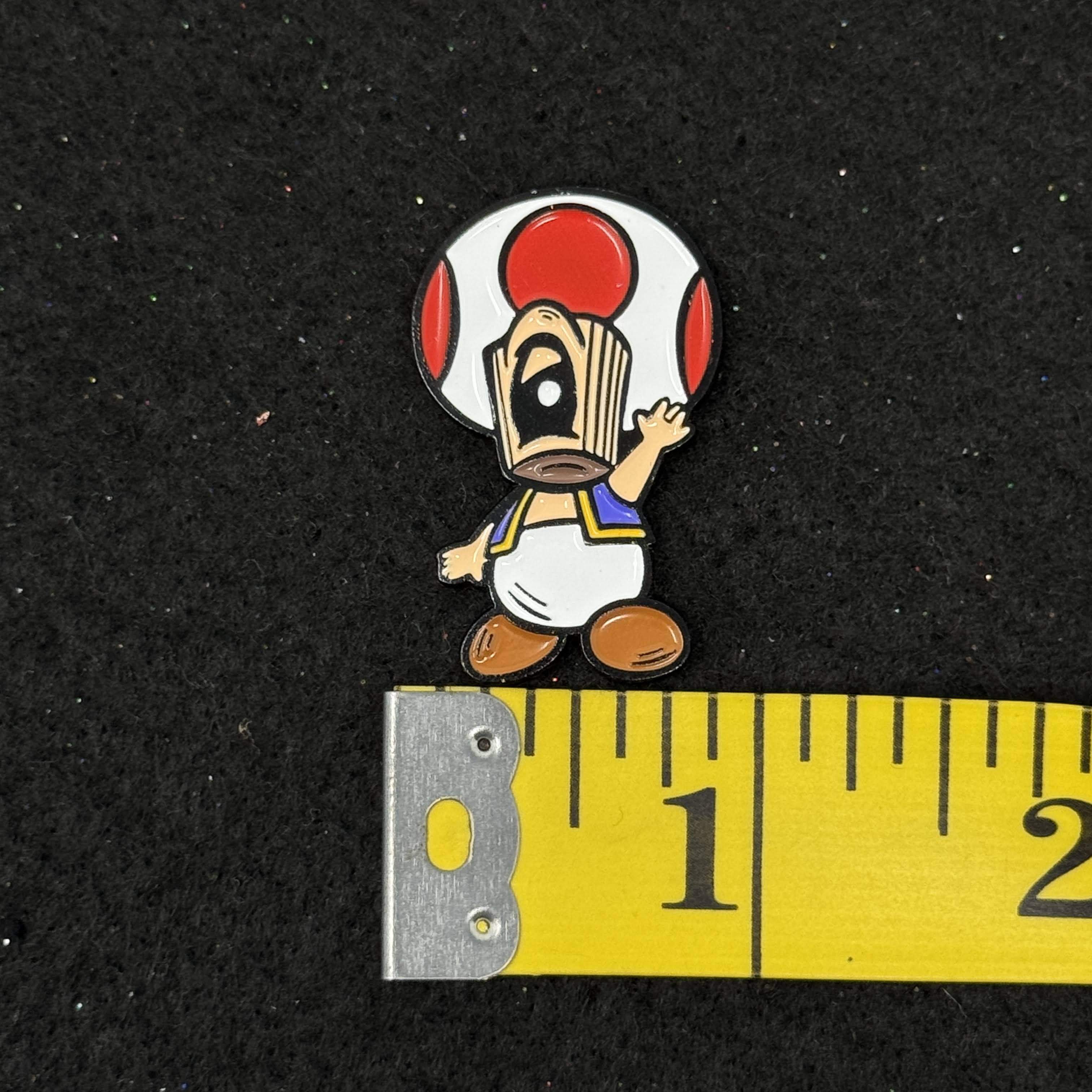 Toad Mario Spray Paint Can Graphic Pin