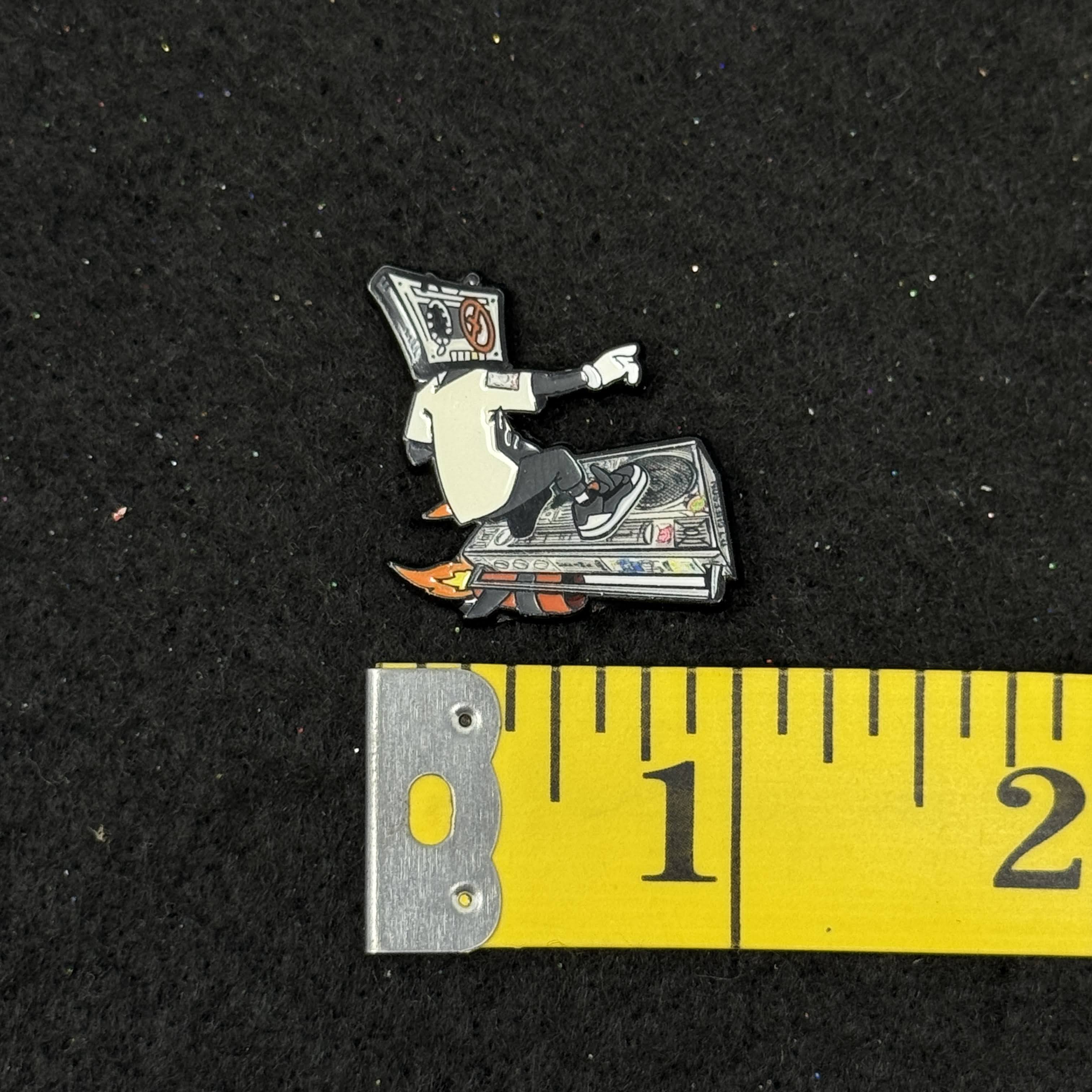 Dude Casette Drifting on Casette Graphic Pin