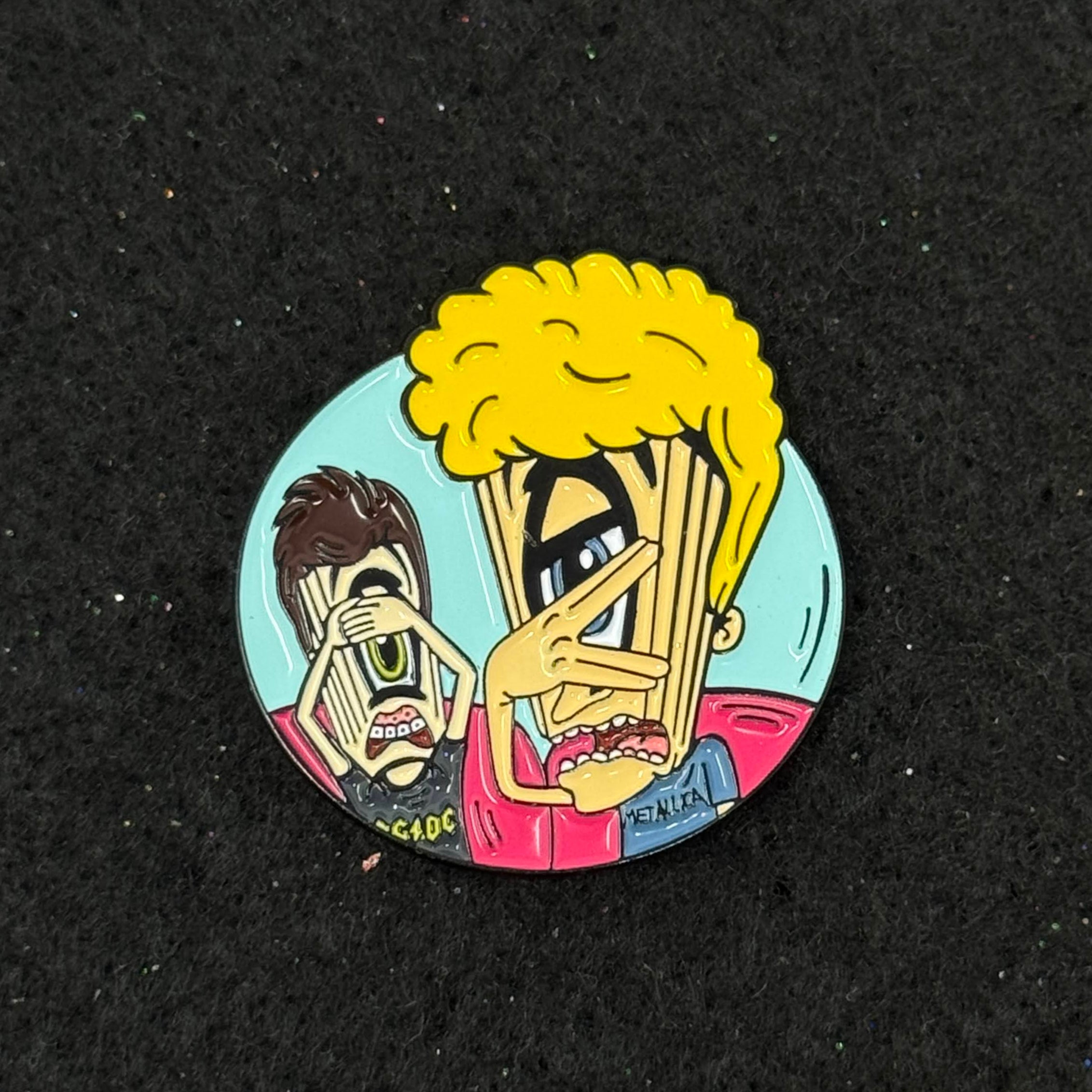 Beavis and Butt-Head Spray Paint Nozzle Coin Pin
