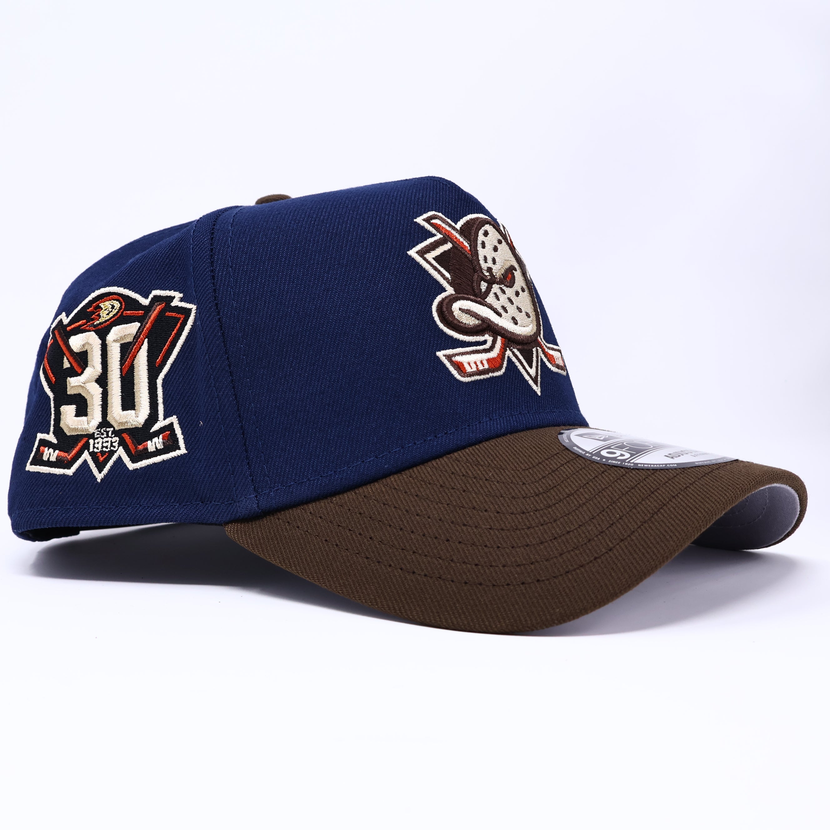 NWT Navy Anaheim Ducks NHL 9Forty A-Frame New Era Adjustable Snapback Hat 5 Panel