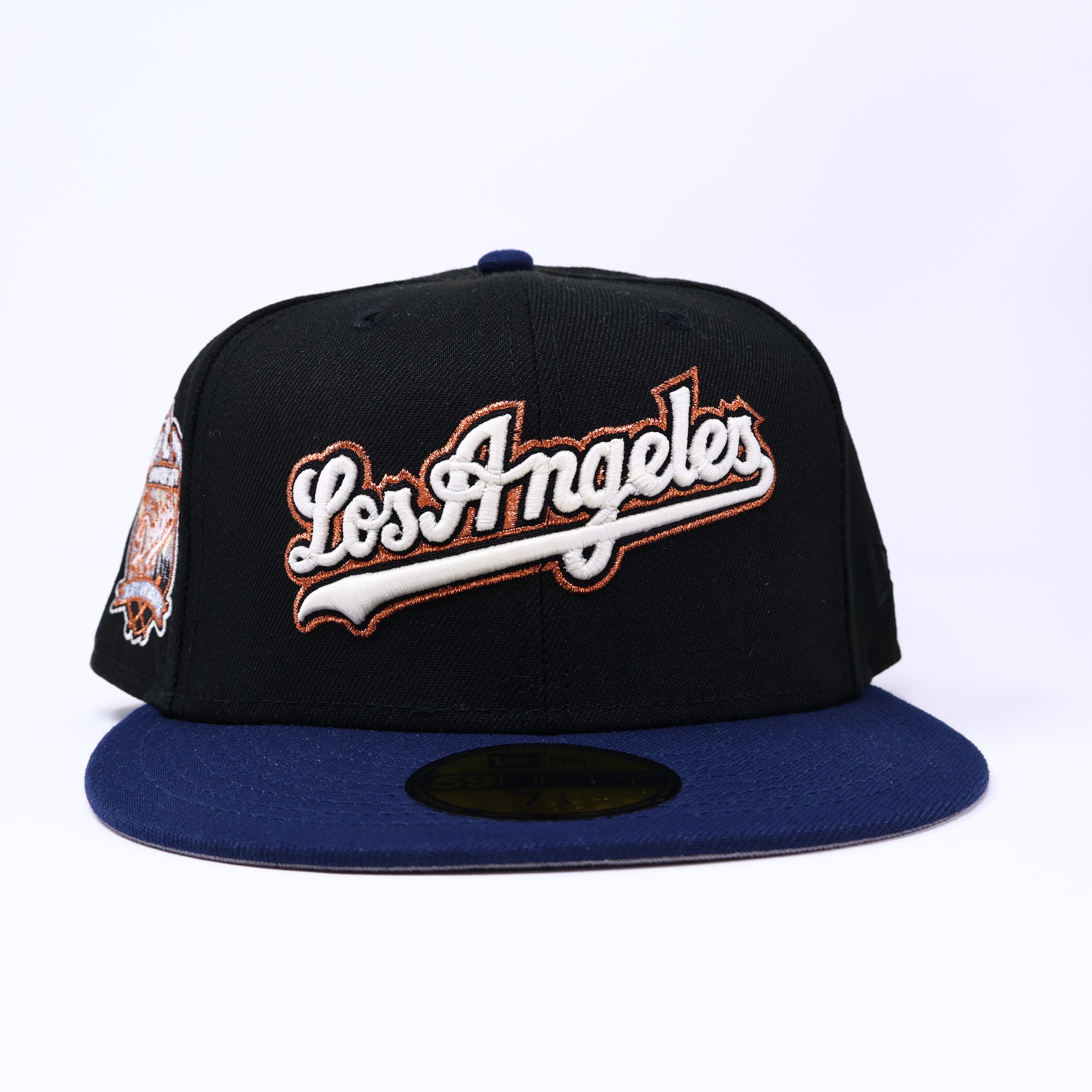 NWT 1/2 Black Los Angeles Dodgers 40th Anniversary 59fifty New Era Fitted Hat Cap