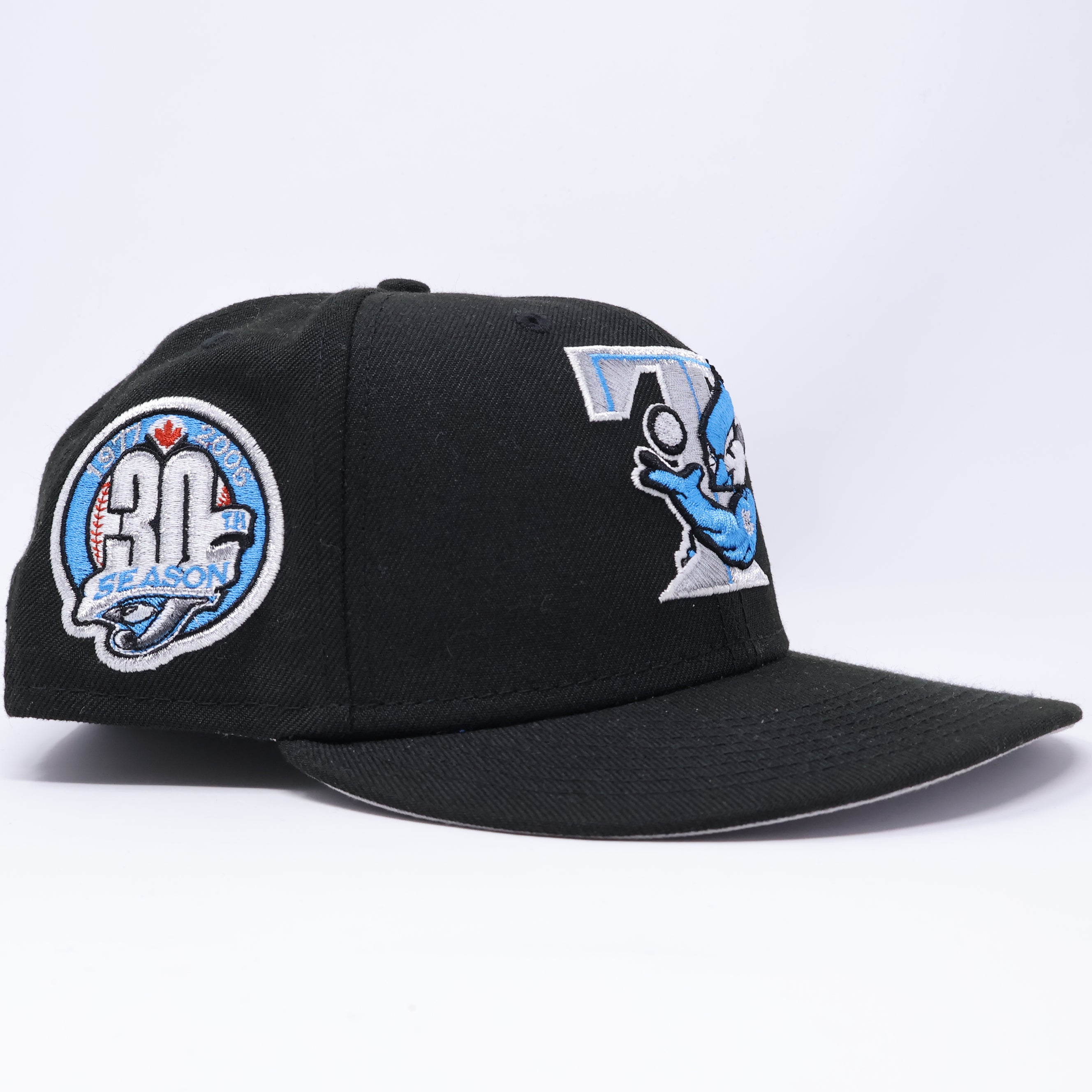 USED 3/4 Black Toronto Blue Jays 30th Season 59fifty New Era Fitted Hat Cap