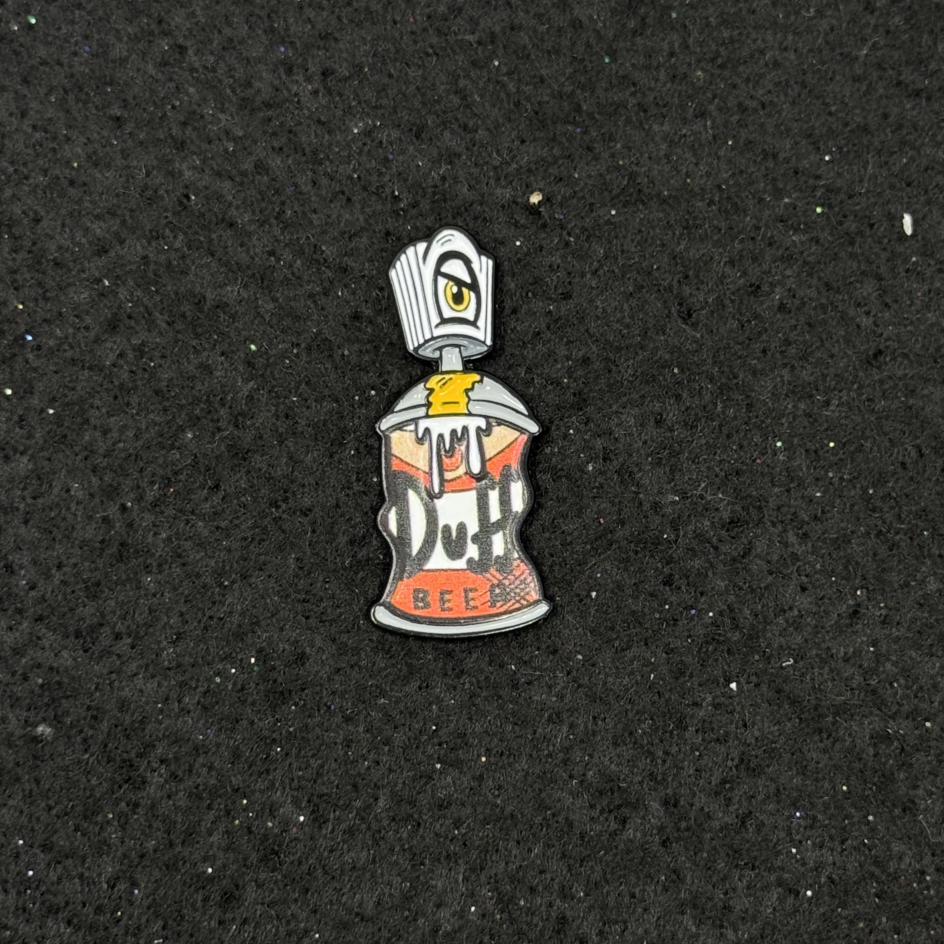 Duff Beer Spray Paint Can Graphic Pin
