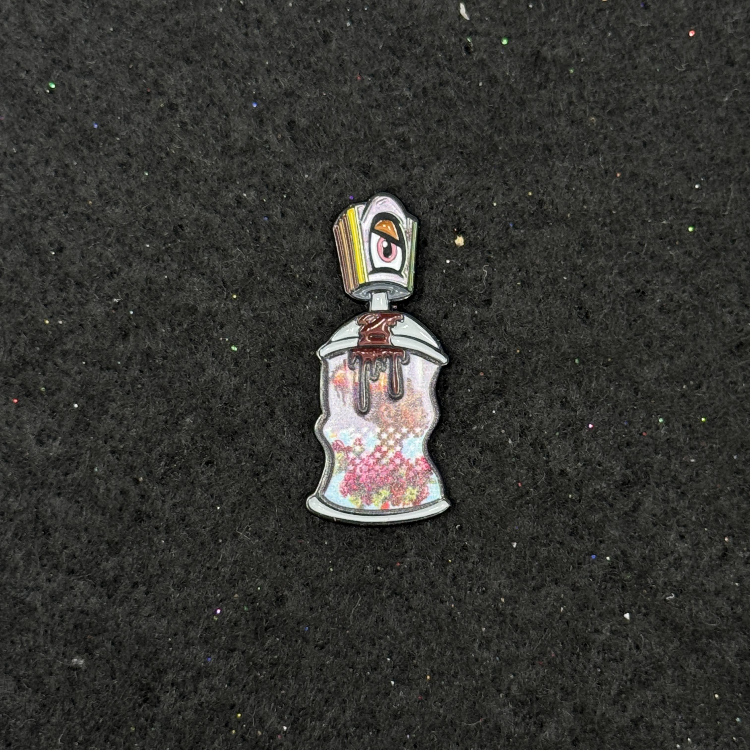 BHM Black History Month Spray Paint Can Graphic Pin 1