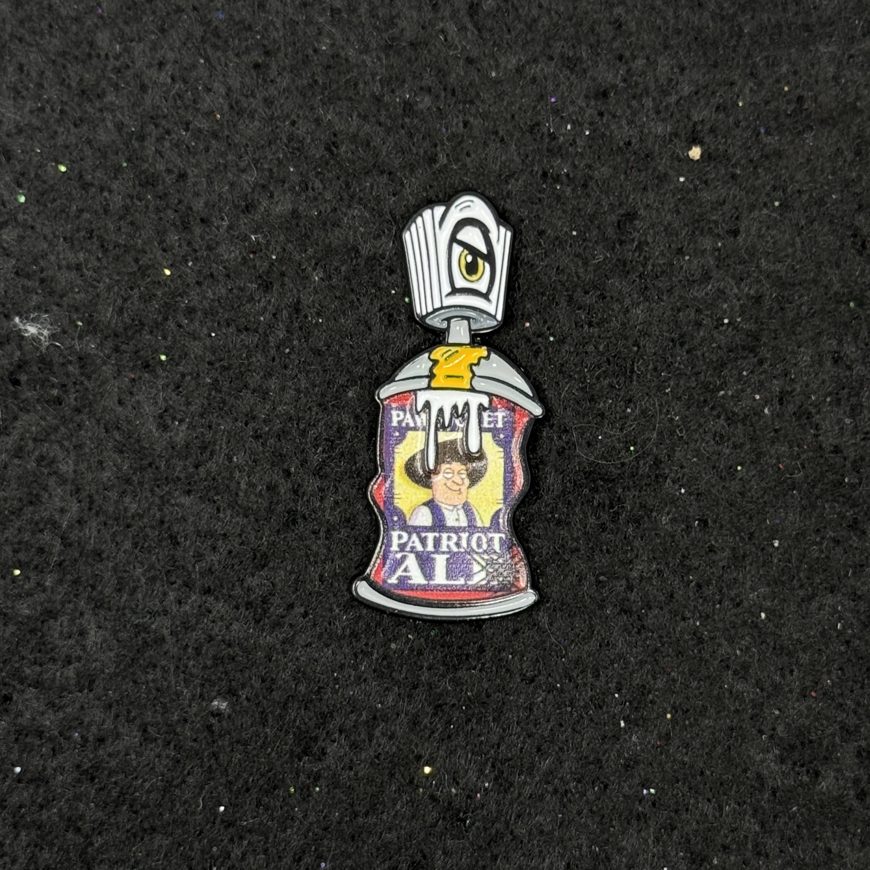 Family Guy Patriot Ale Spray Paint Can Graphic Pin