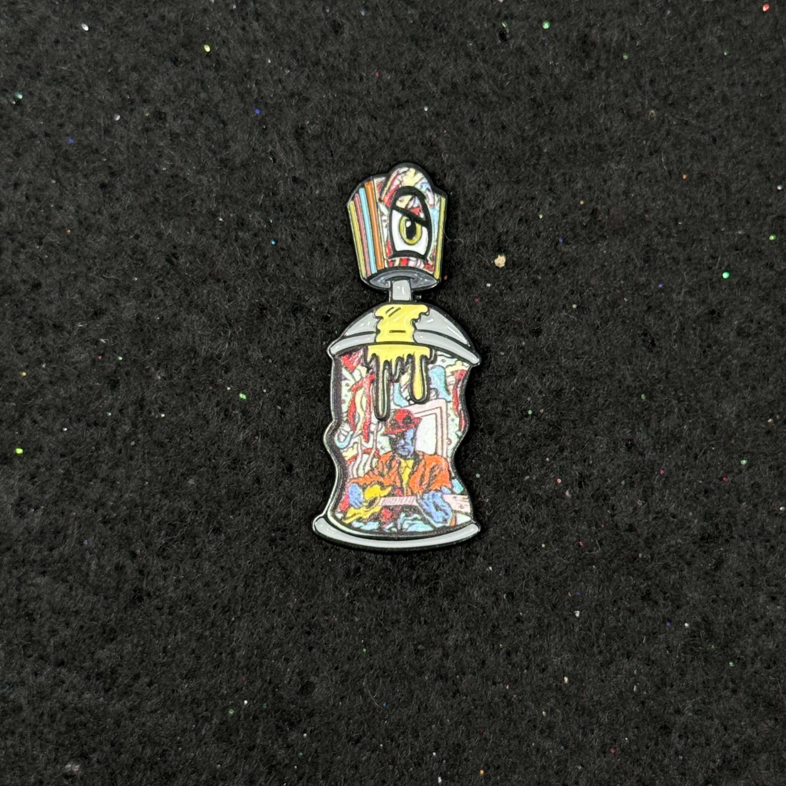 BHM Black History Month Spray Paint Can Graphic Pin 2