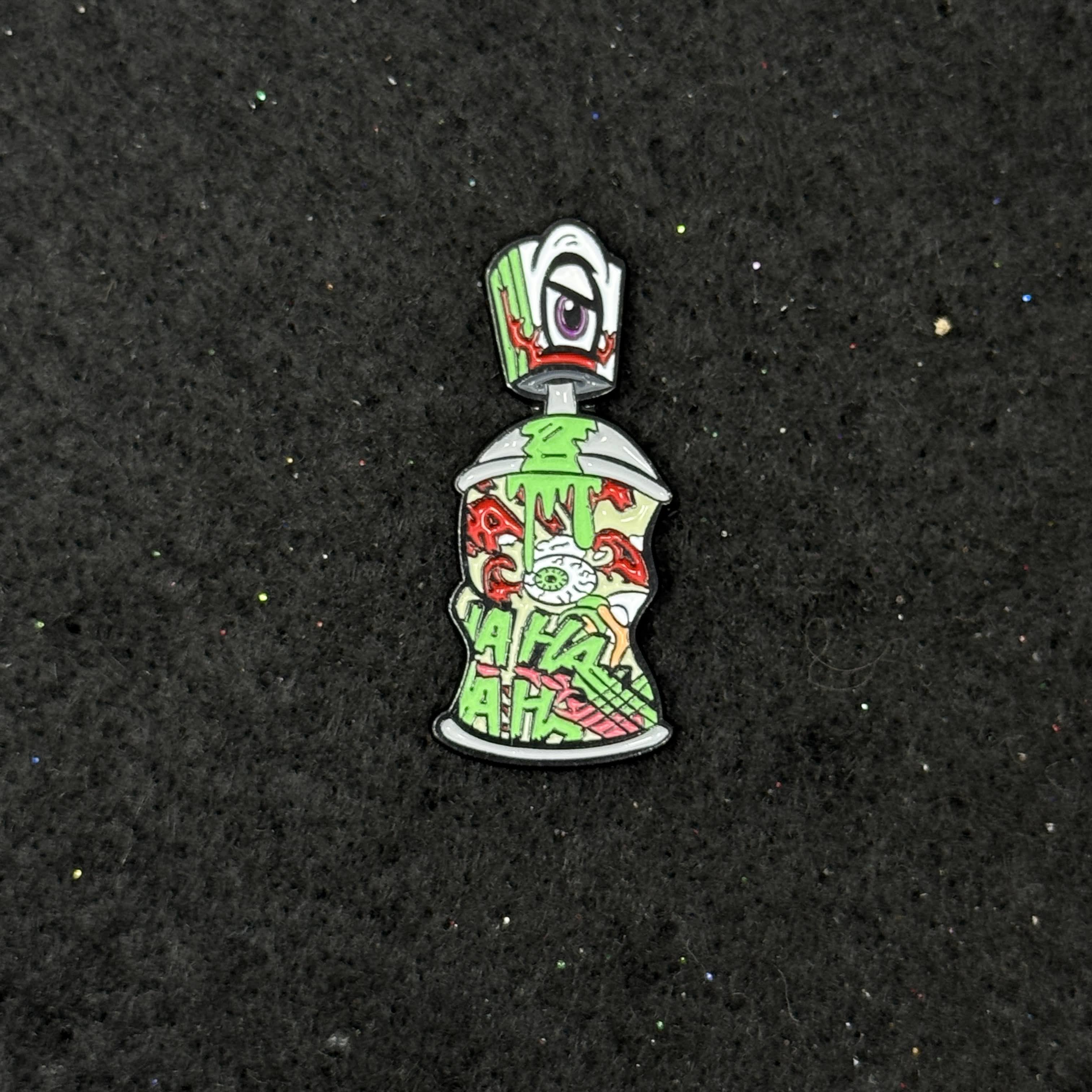 Joker HA HA HA Spray Paint Can Graphic Pin