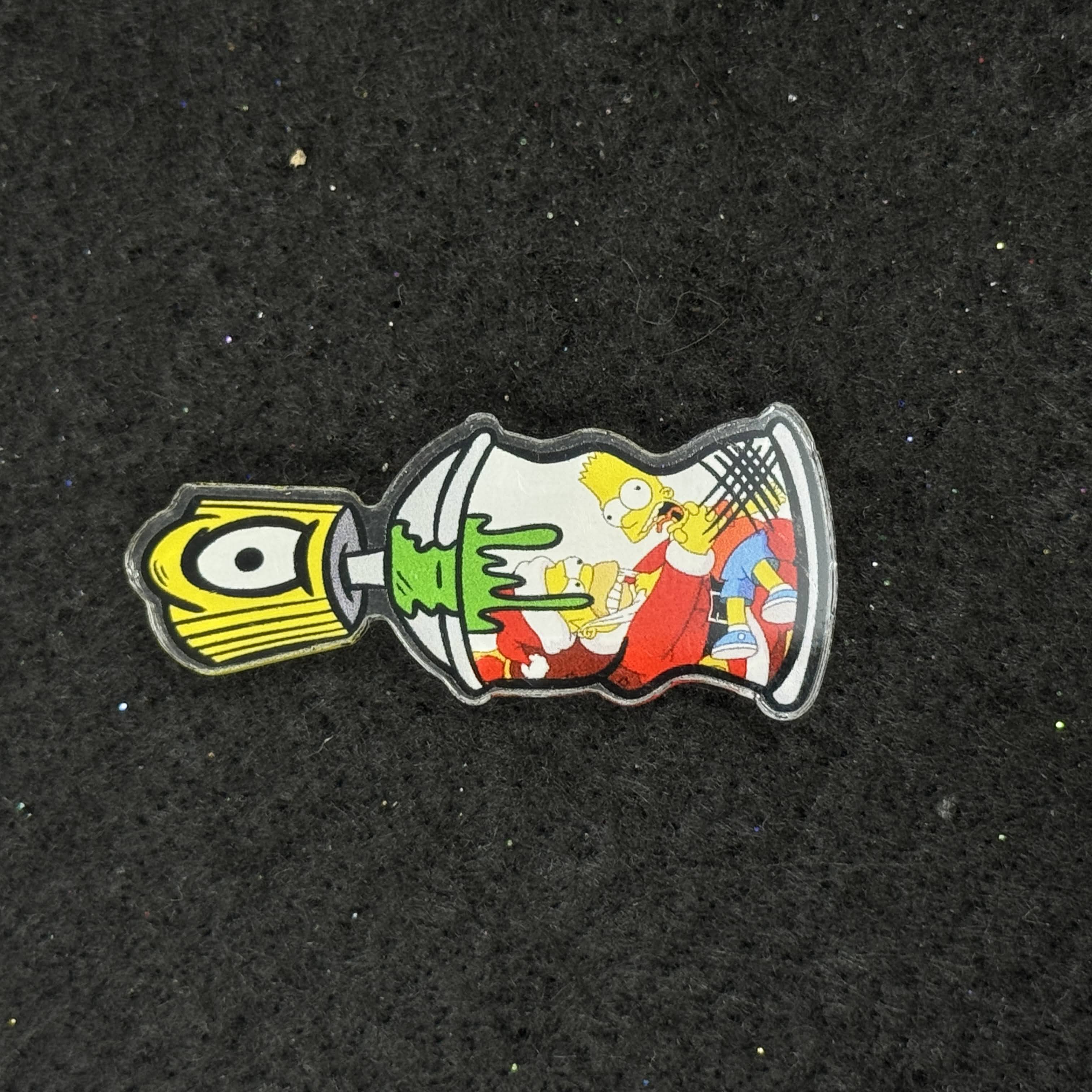 The Simpsons Movie Spray Paint Can Acrylic Graphic Pin