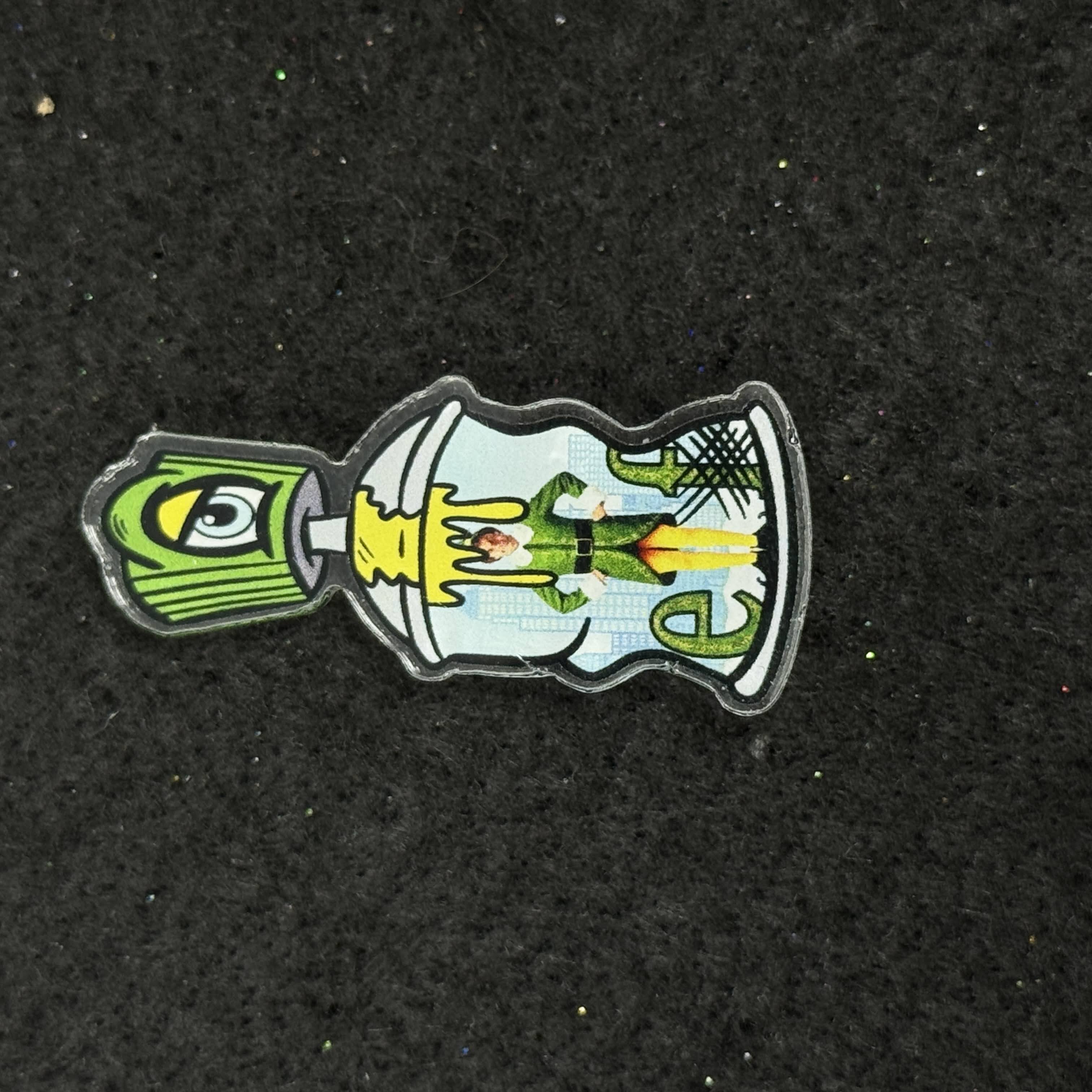 The Elf Movie Spray Paint Can Acrylic Graphic Pin