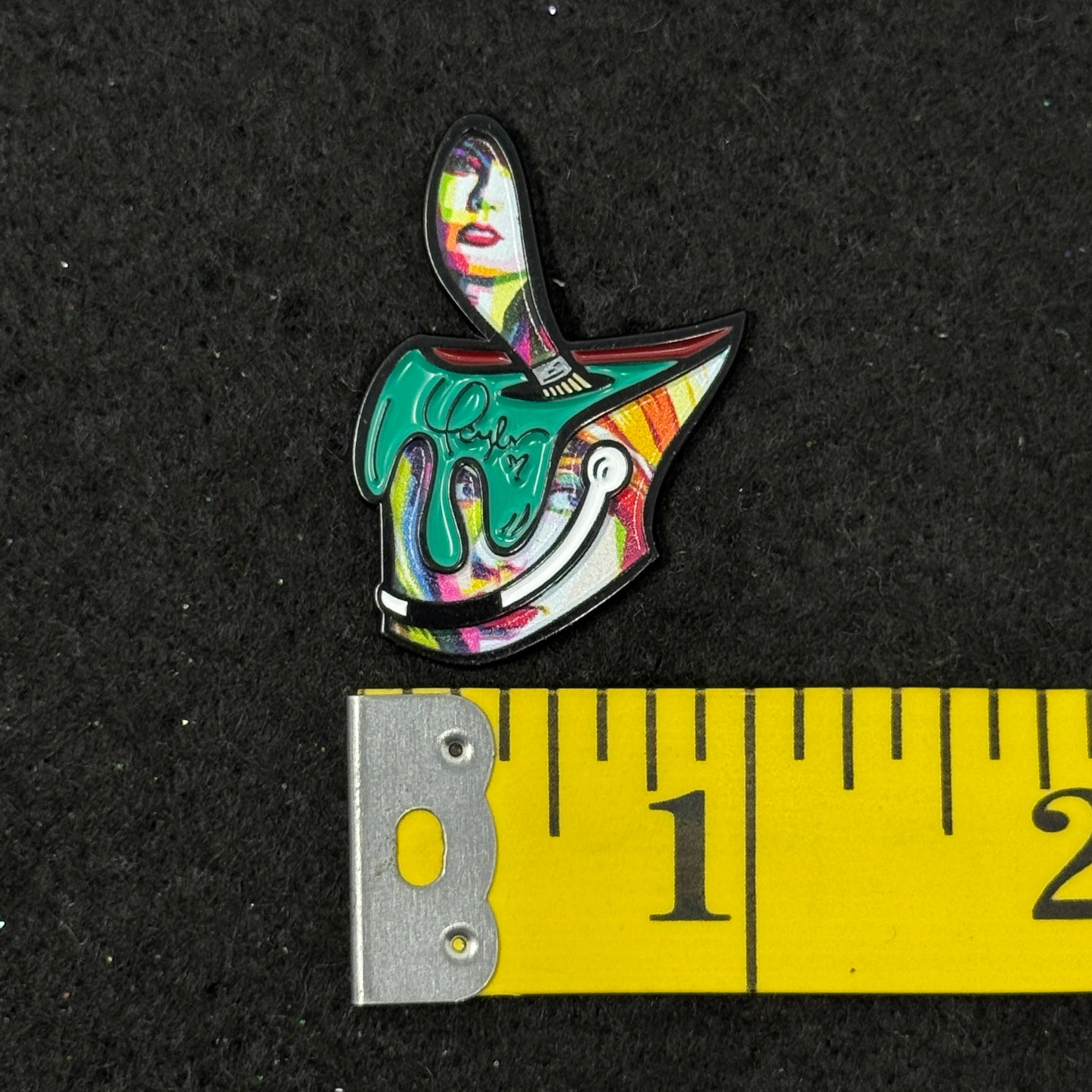 Blue Ironman Bucket Graphic Pin