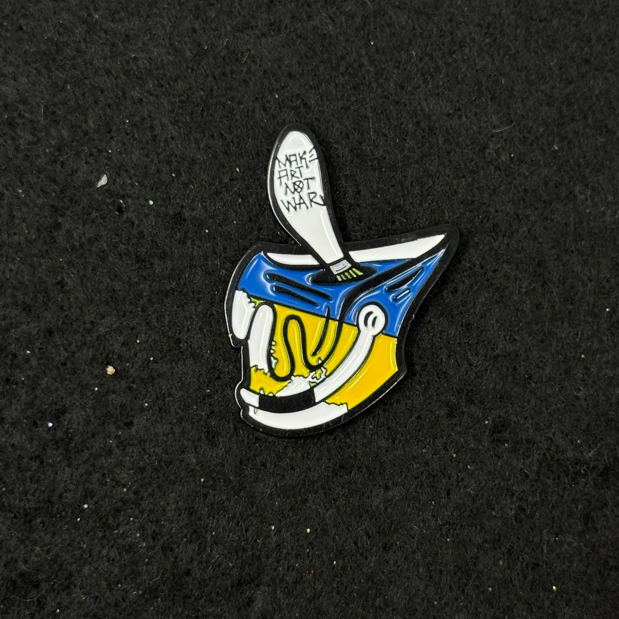 Pray for Ukraine Paint Bucket Graphic Pin