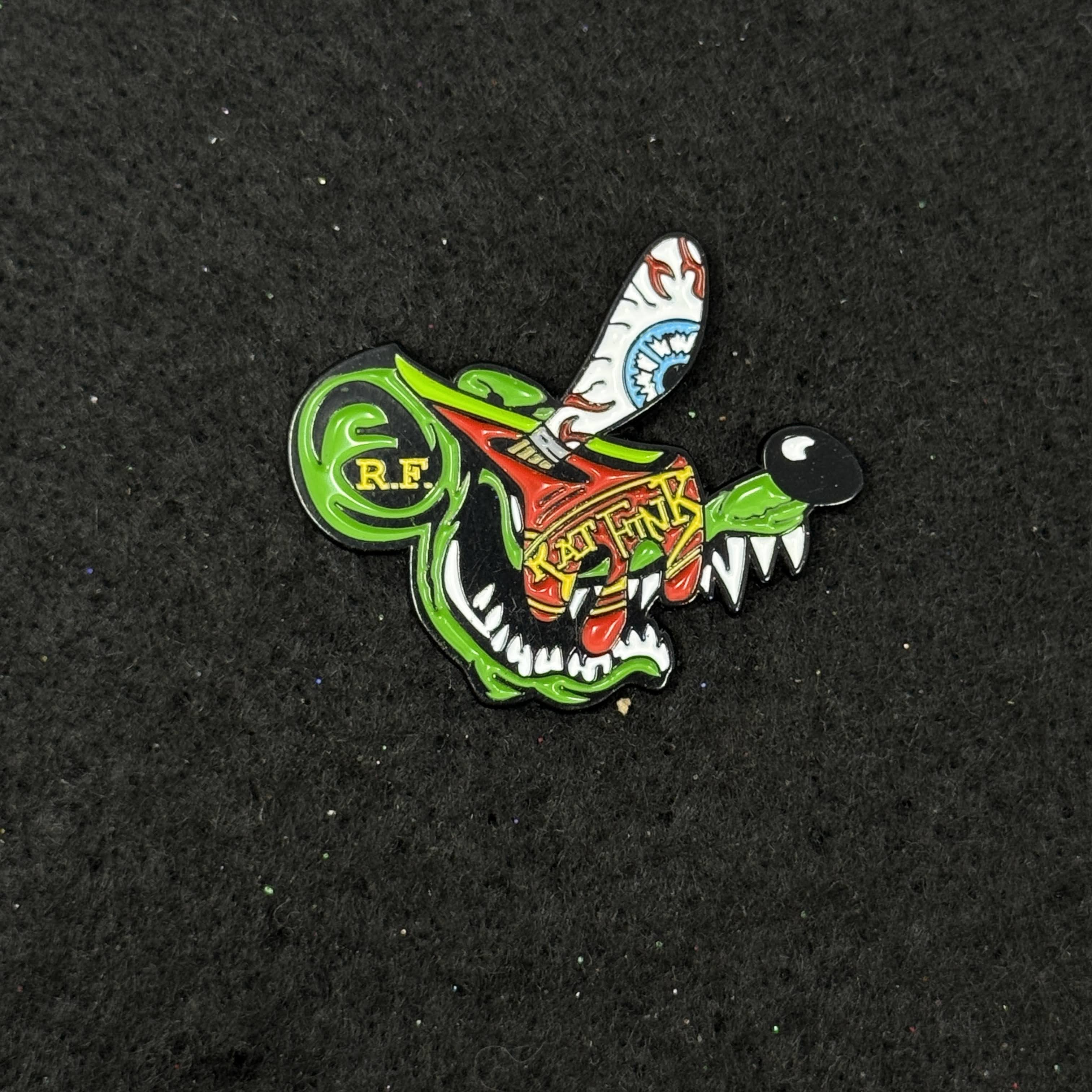 Rat Fink Paint Bucket Graphic Pin