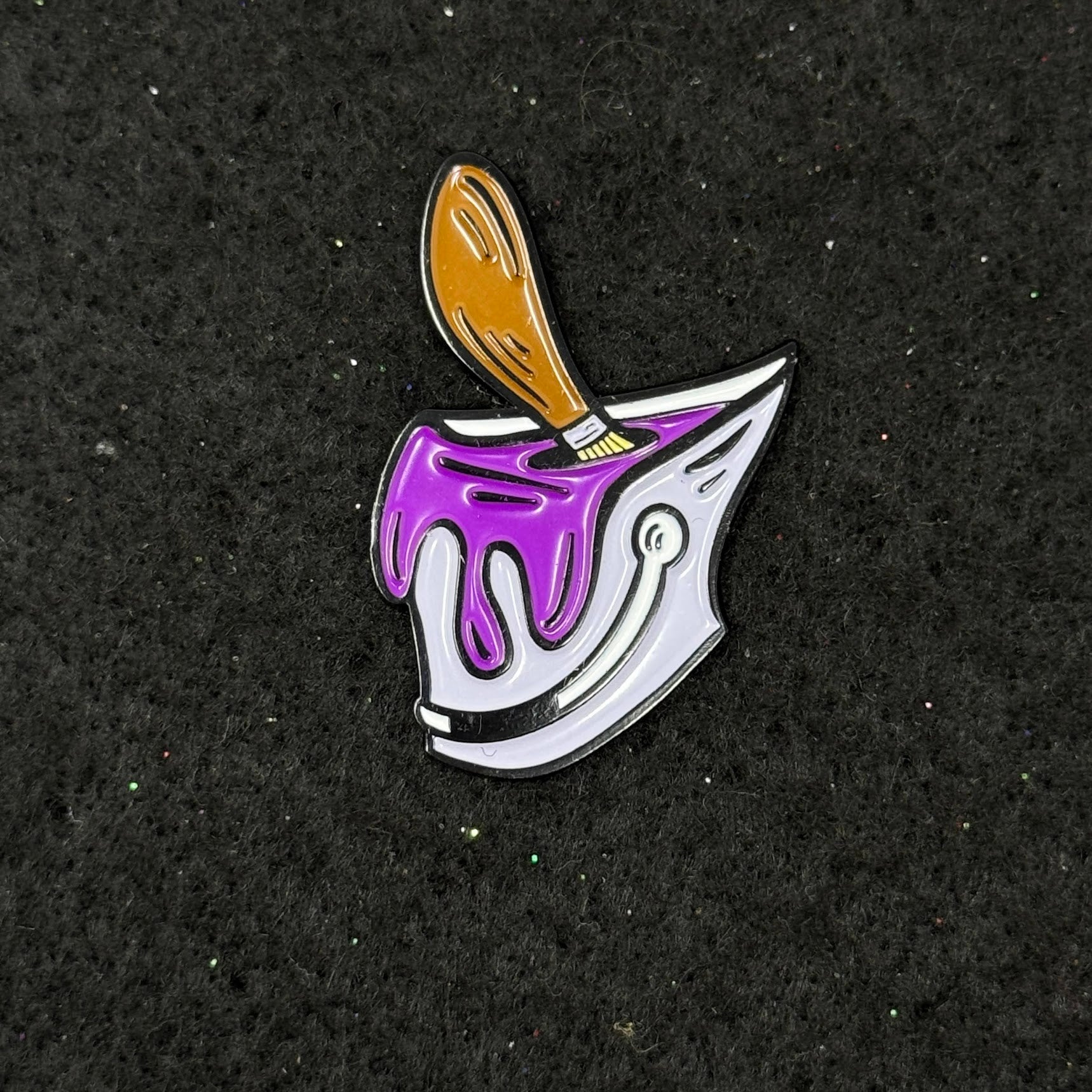 Gray Purple Paint Bucket Umbrella Heights Graphic Pin