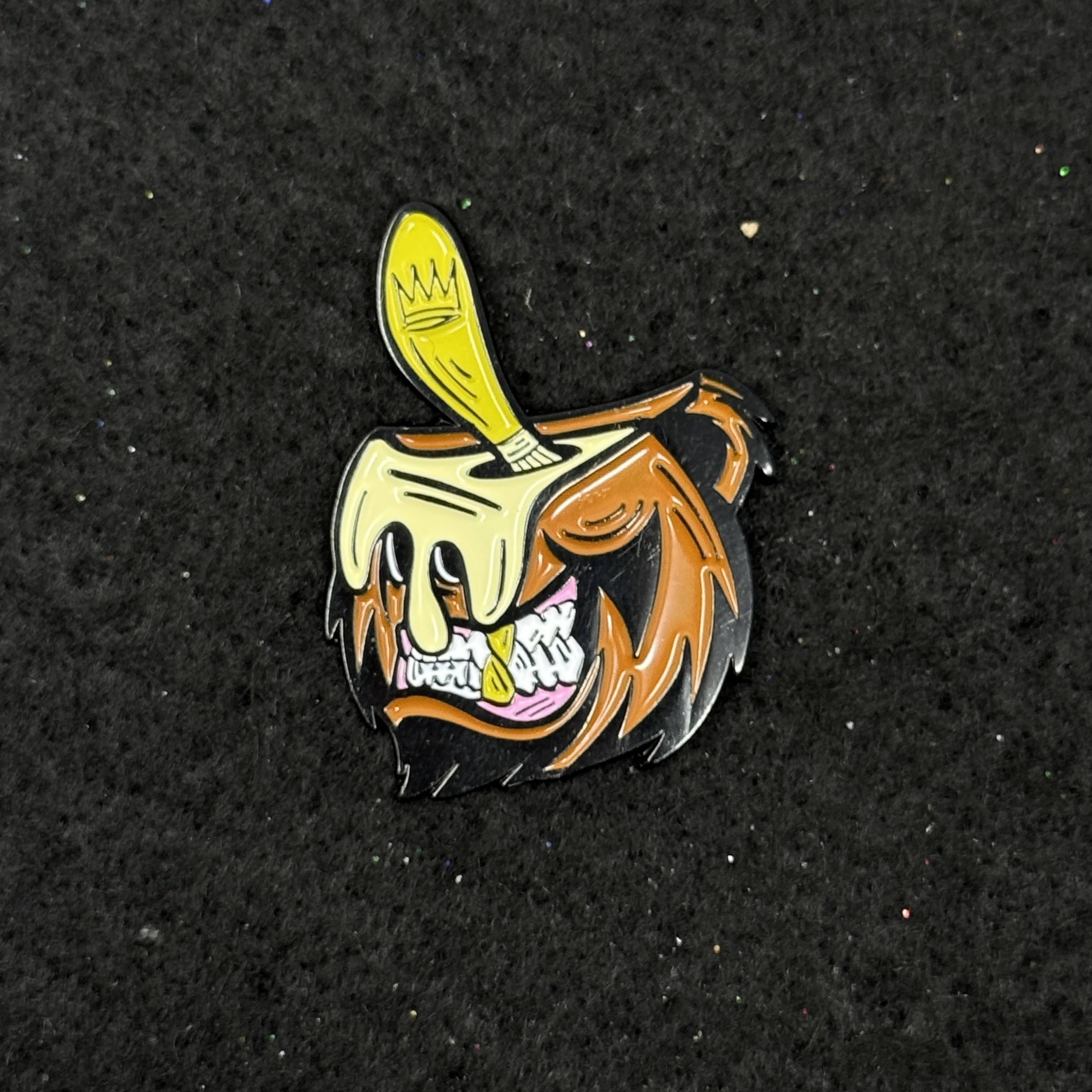 Brown Bear Paint Bucket Umbrella Heights Graphic Pin