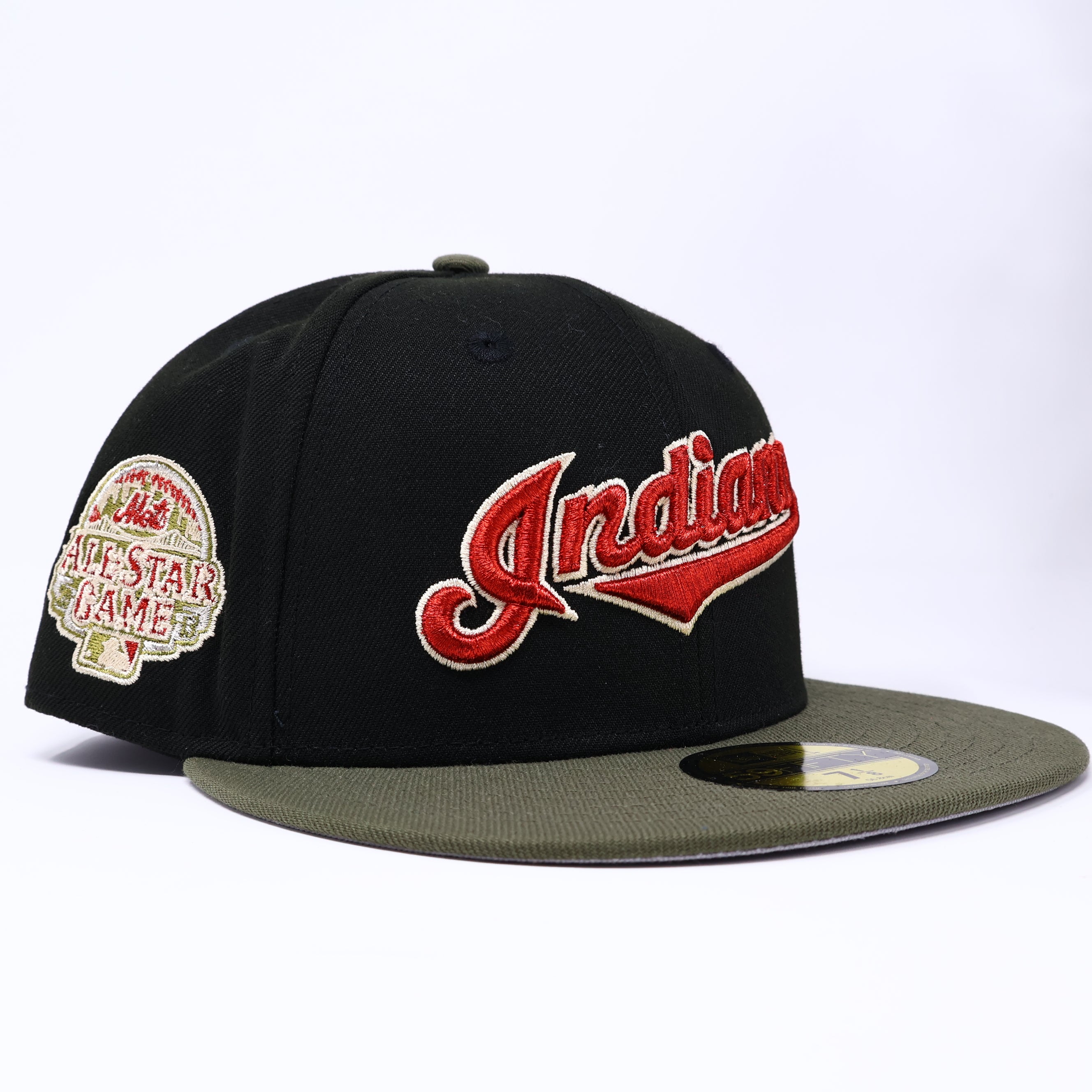 NWT Black Cleveland Indians 2013 All Star Game 59fifty New Era Fitted Hat Cap