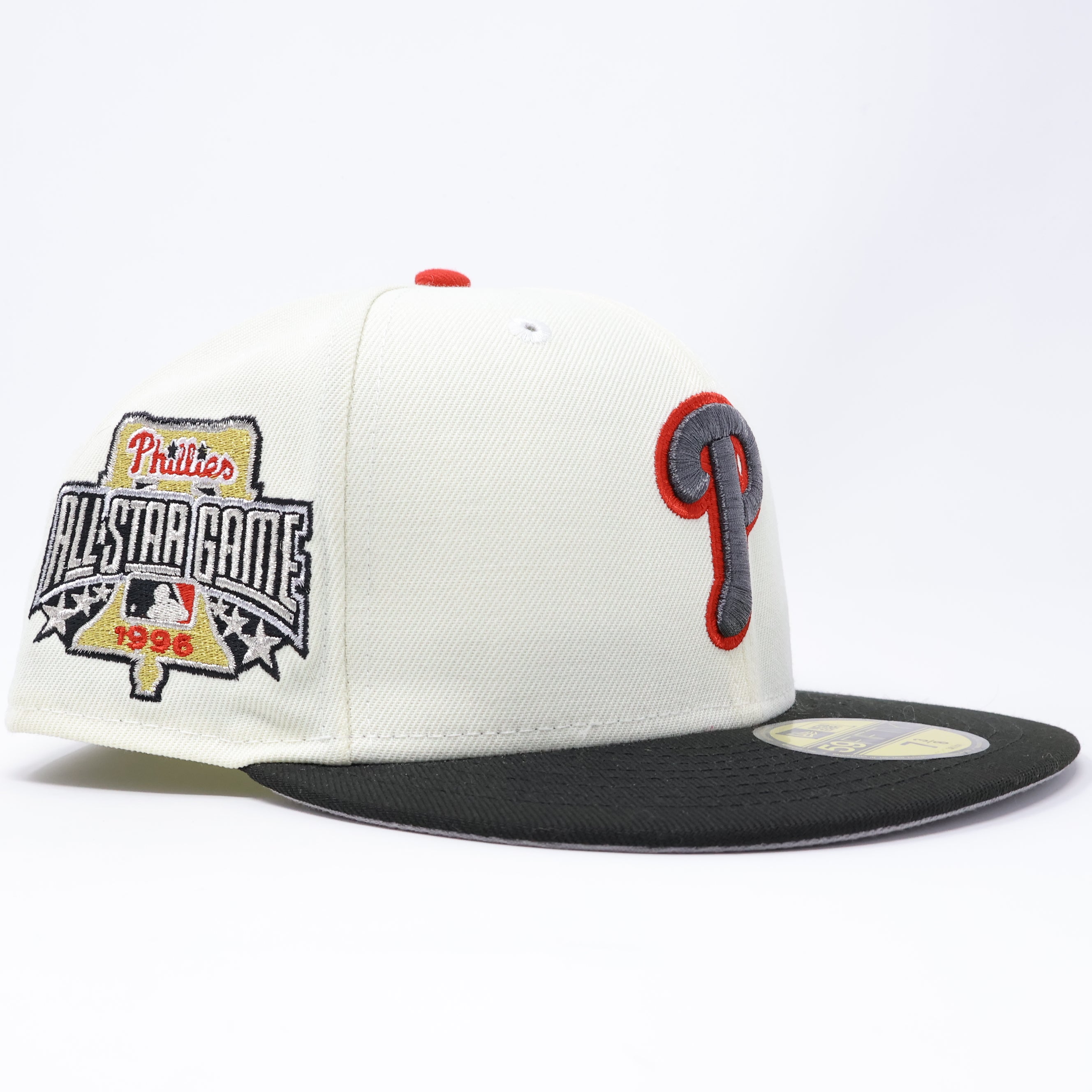 NWT 3/8 Chrome Philadelphia Phillies 1996 All-Star Game 59fifty New Era Fitted Hat Cap