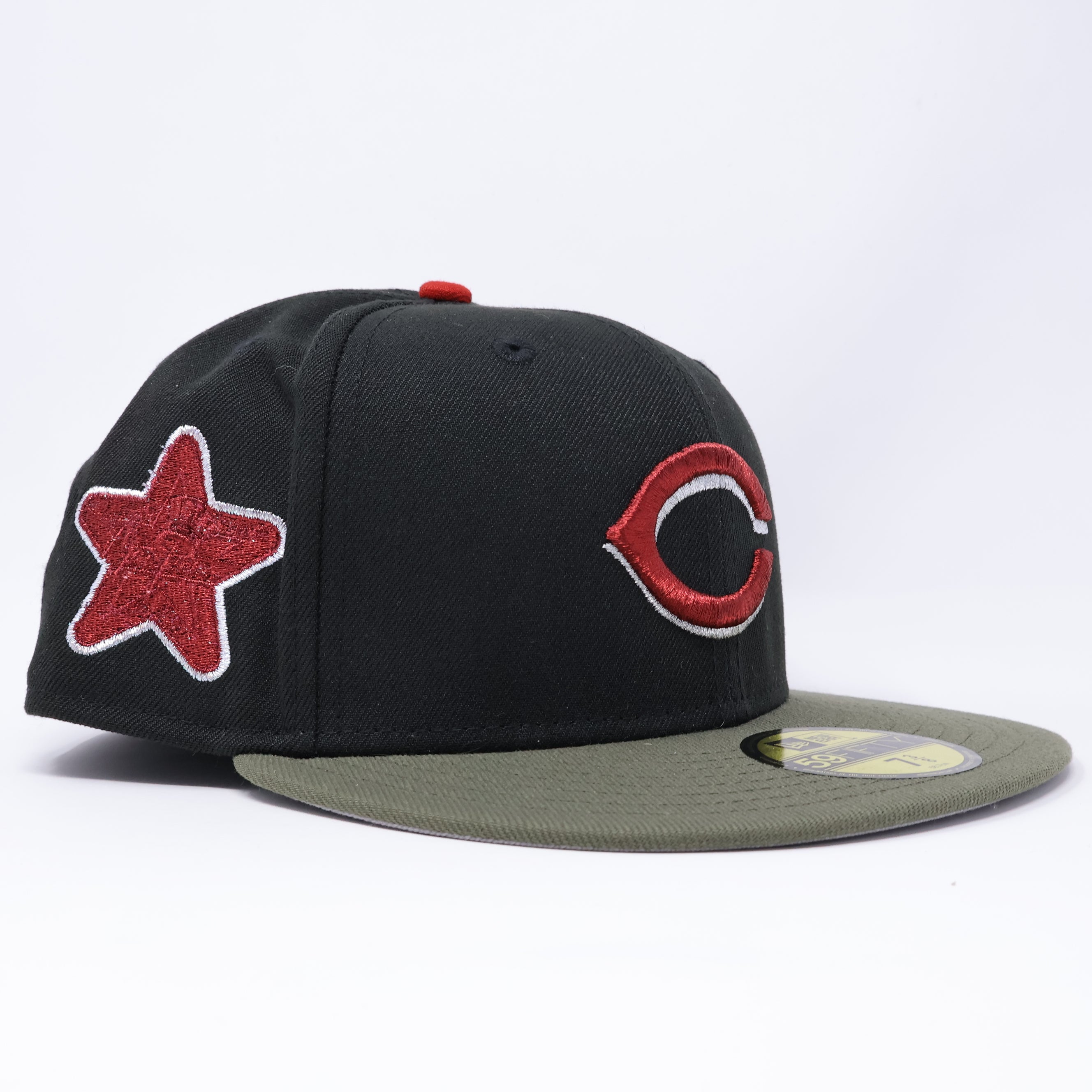 NWT 3/8 Black Cincinnati Reds Yankees 1960 All Star Game 59fifty New Era Fitted Hat Cap