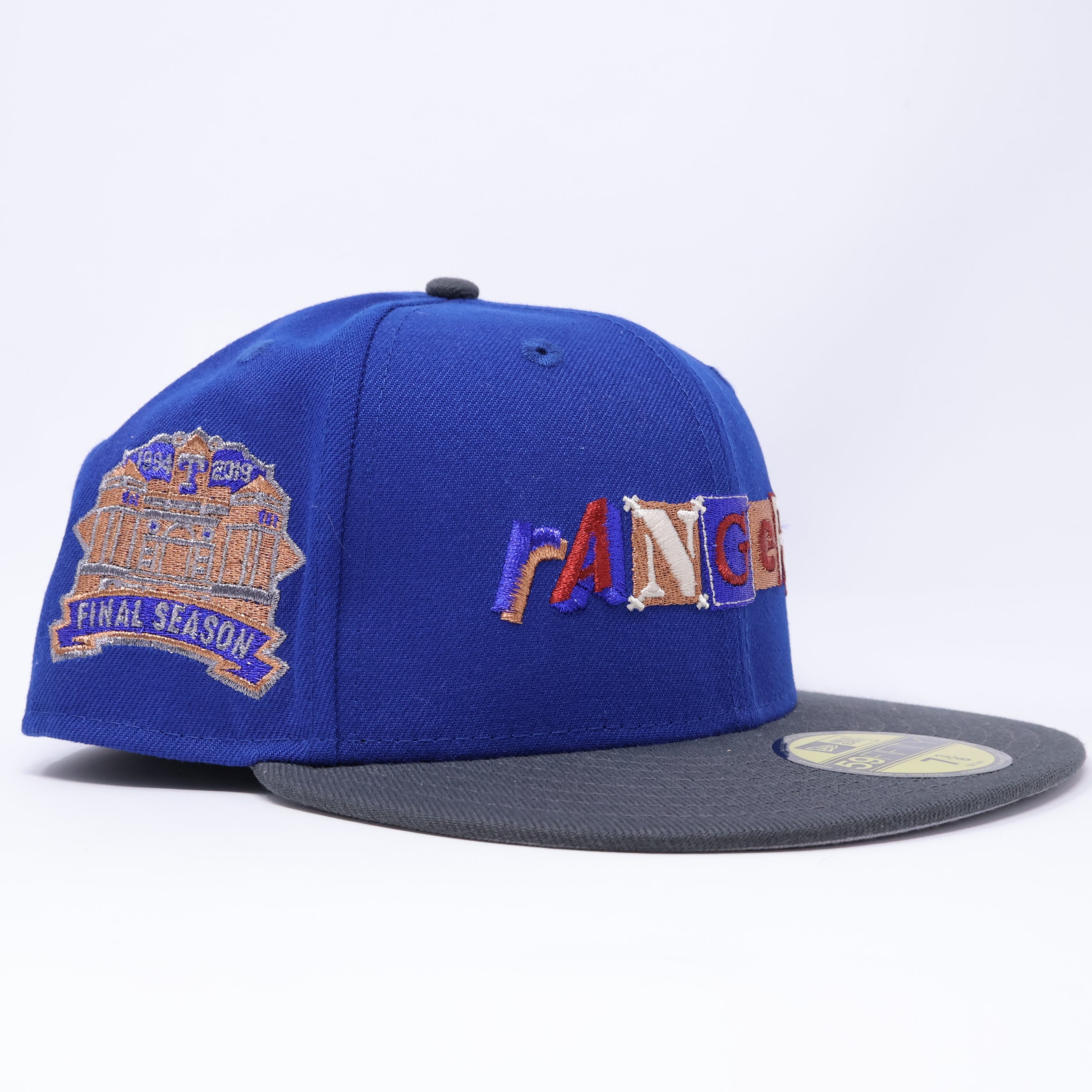 NWT 3/8 Blue Dallas Texas Rangers Final Season 59fifty New Era Fitted Hat Cap
