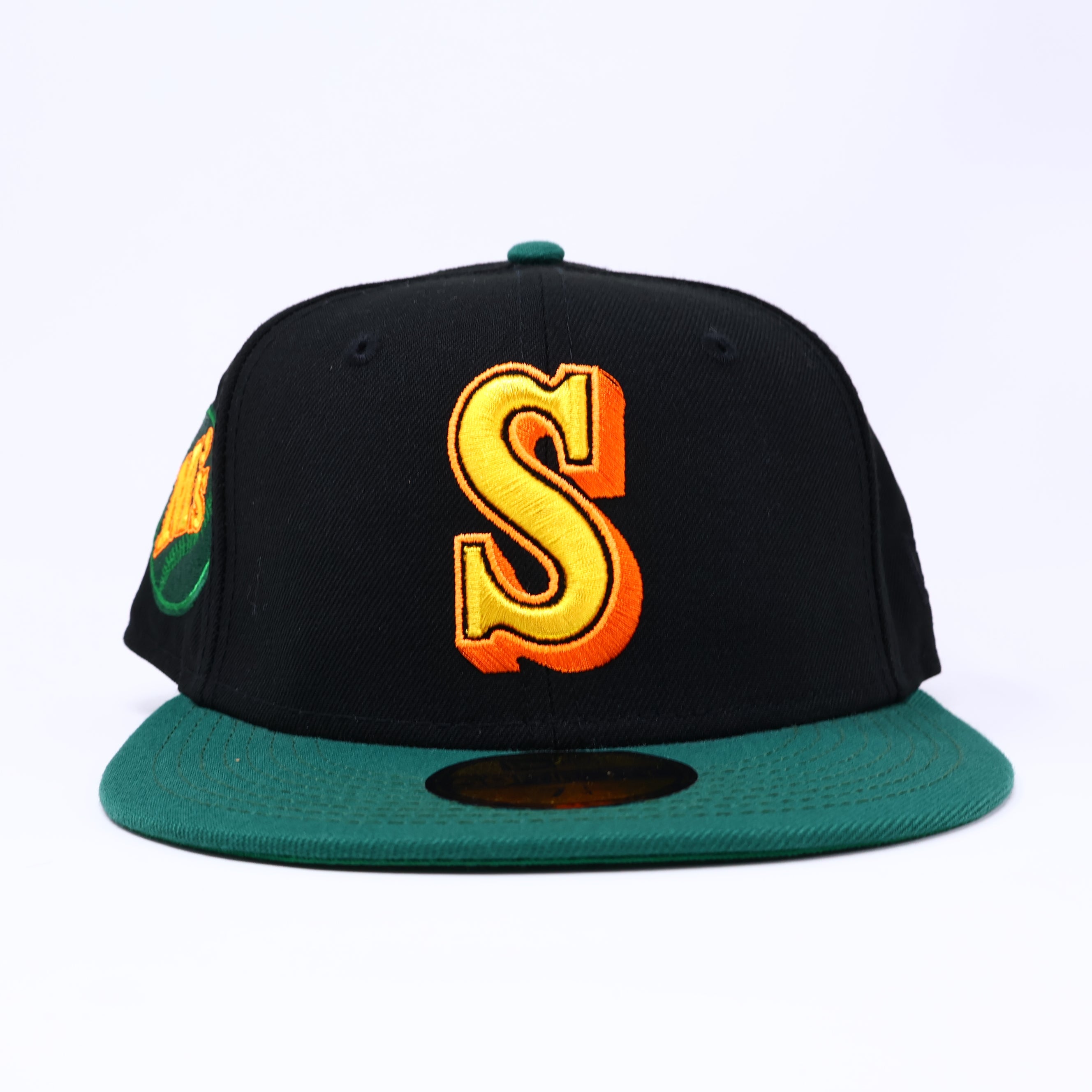 NEW 1/4 Black Seattle Mariners M's Logo 59fifty New Era Fitted Hat Cap