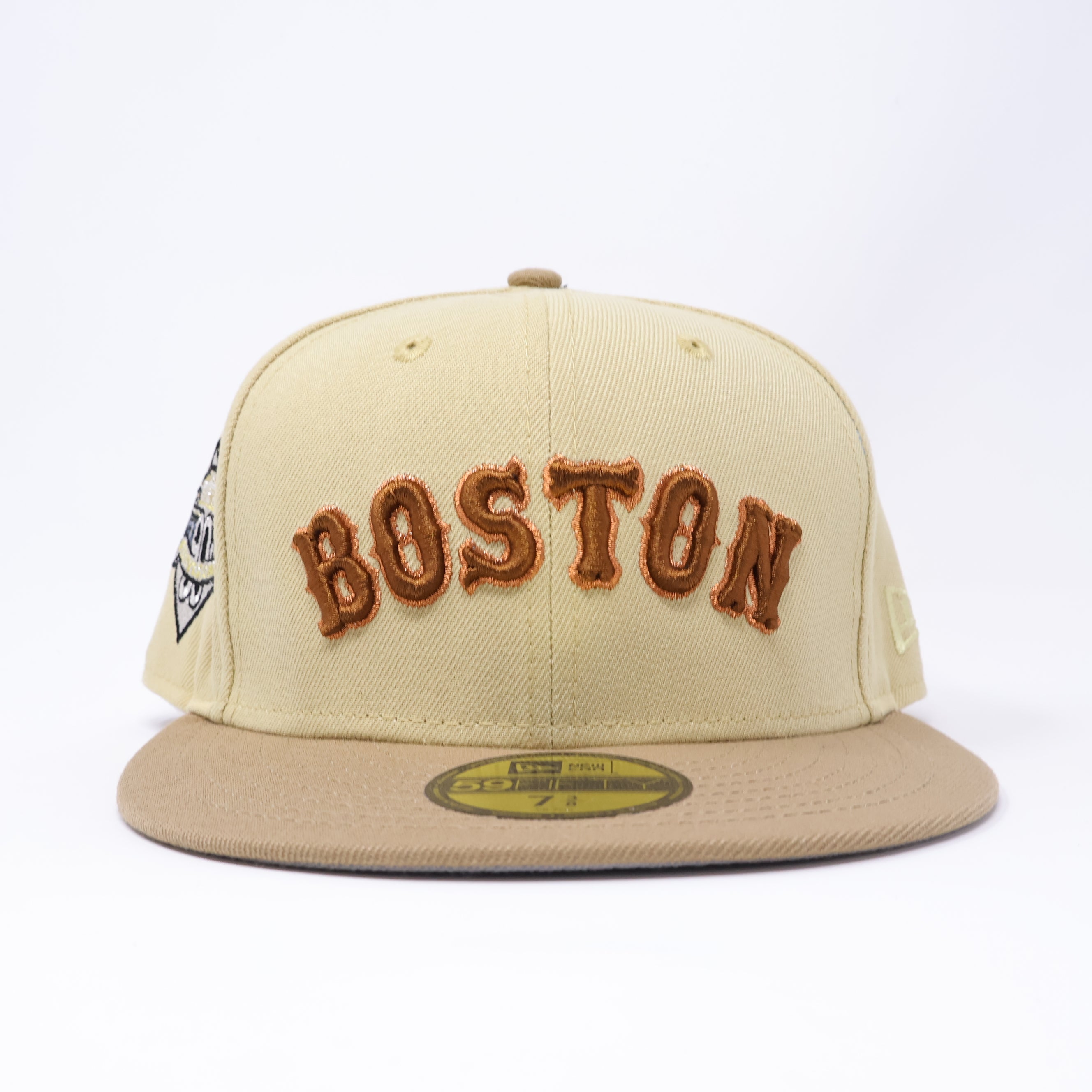 NWT 3/8 Khaki Boston Red Sox 90th Anniversary 59fifty New Era Fitted Hat Cap