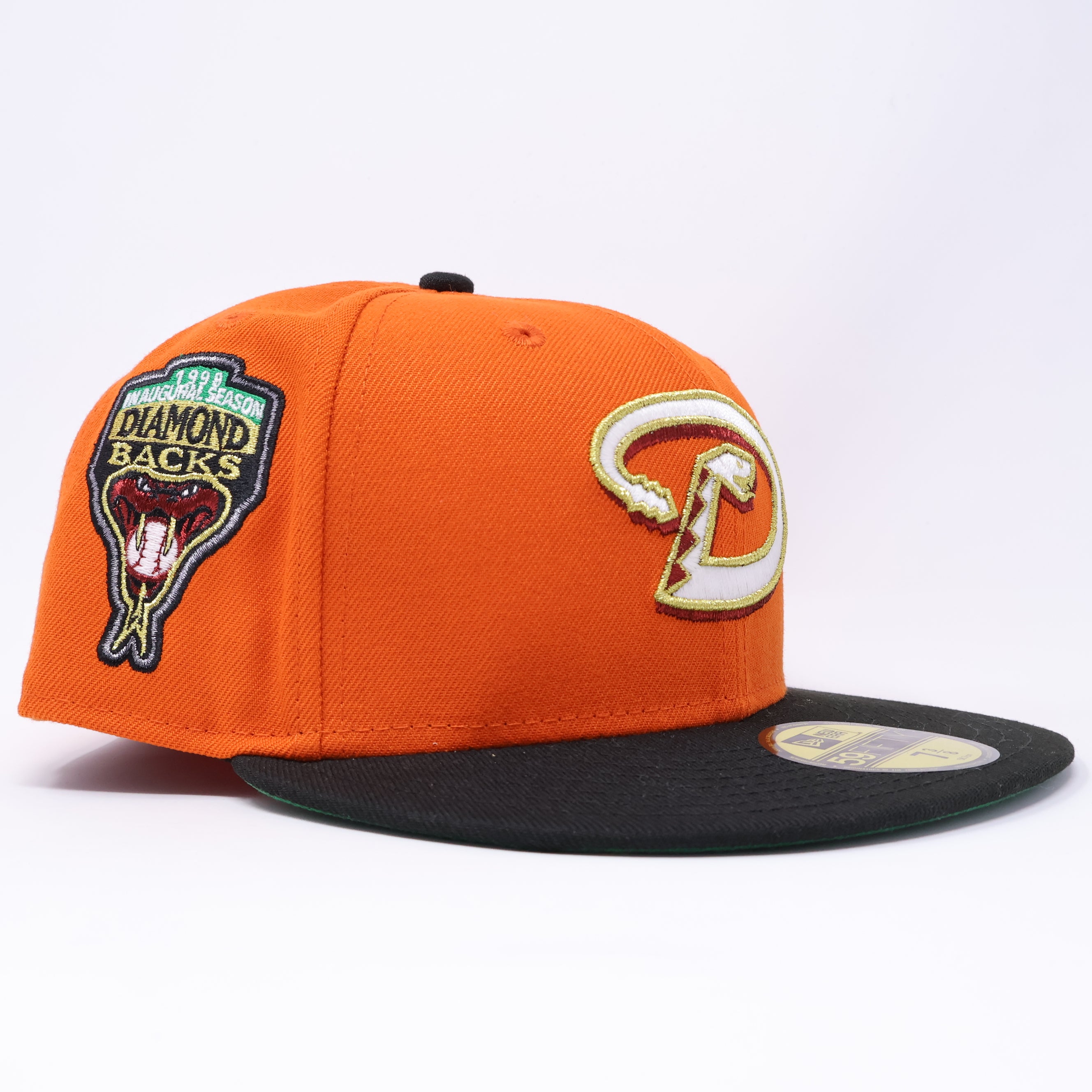 NWT 3/8 Orange Arizona Diamondbacks 1998 Inaugural 59fifty New Era Fitted Hat Cap