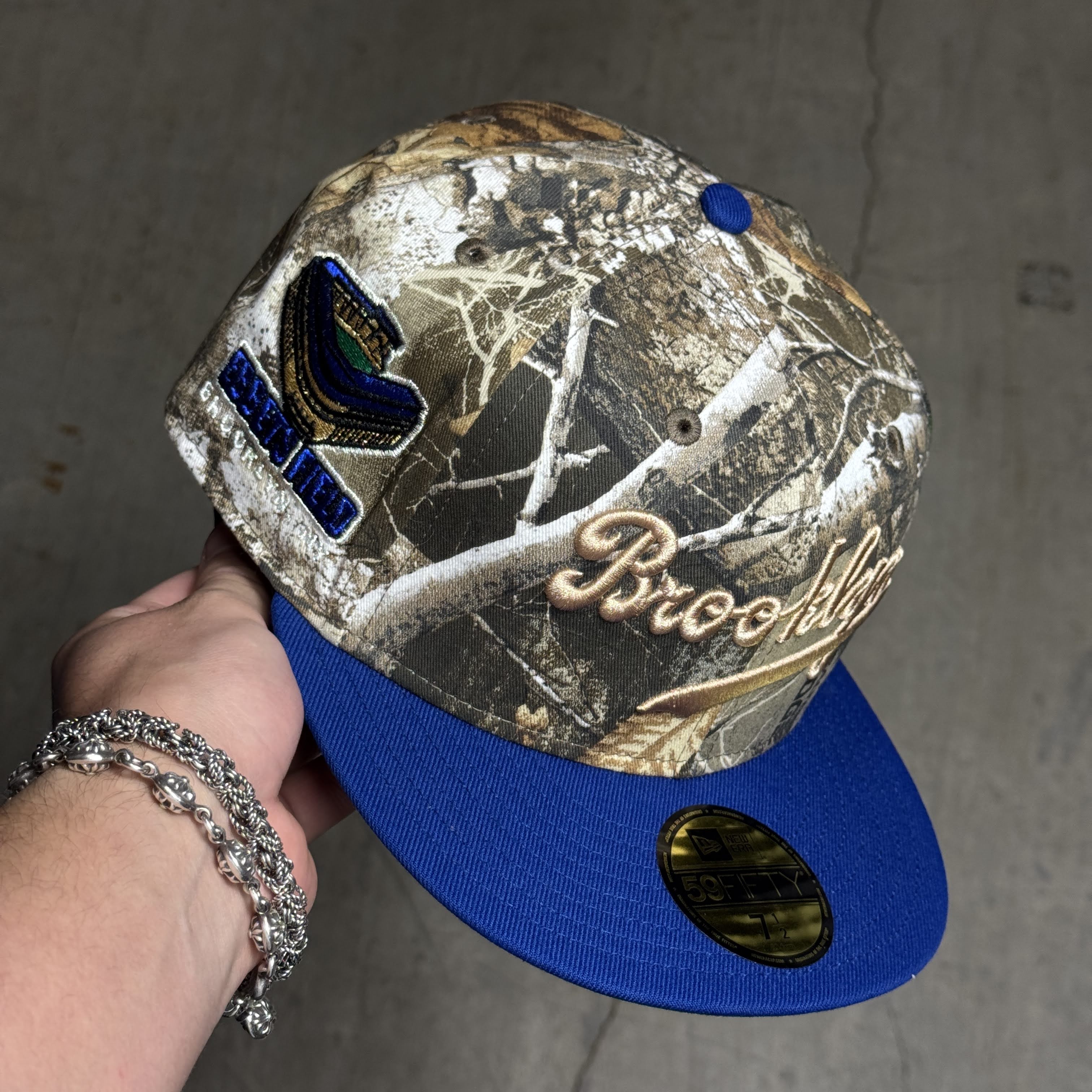 NWT 1/2 Realtree Brooklyn Dodgers Ebbets Field 59fifty New Era Fitted Hat Cap