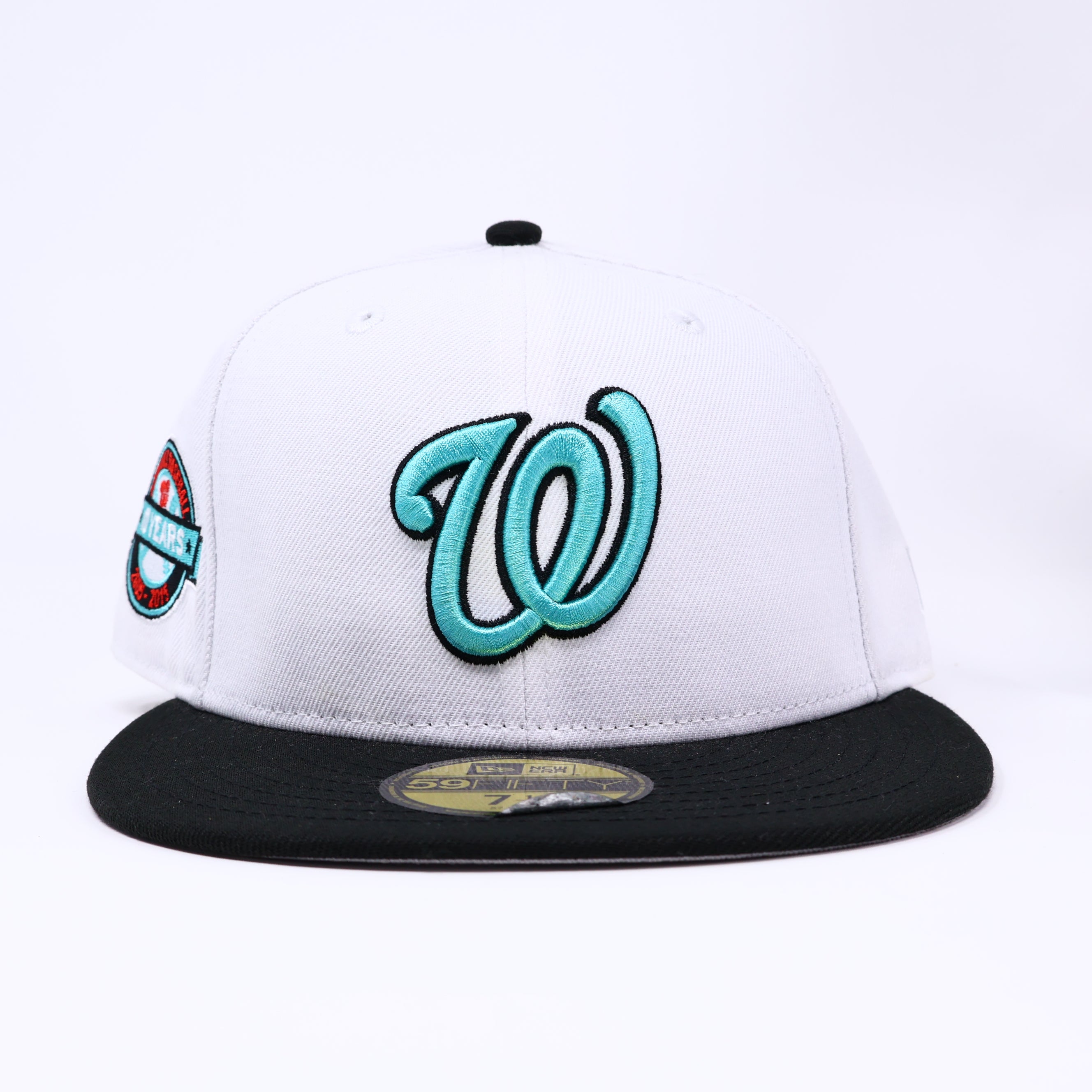 NEW 1/4 White Washington Nationals 10 Years Hatclub 59fifty New Era Fitted Hat Cap