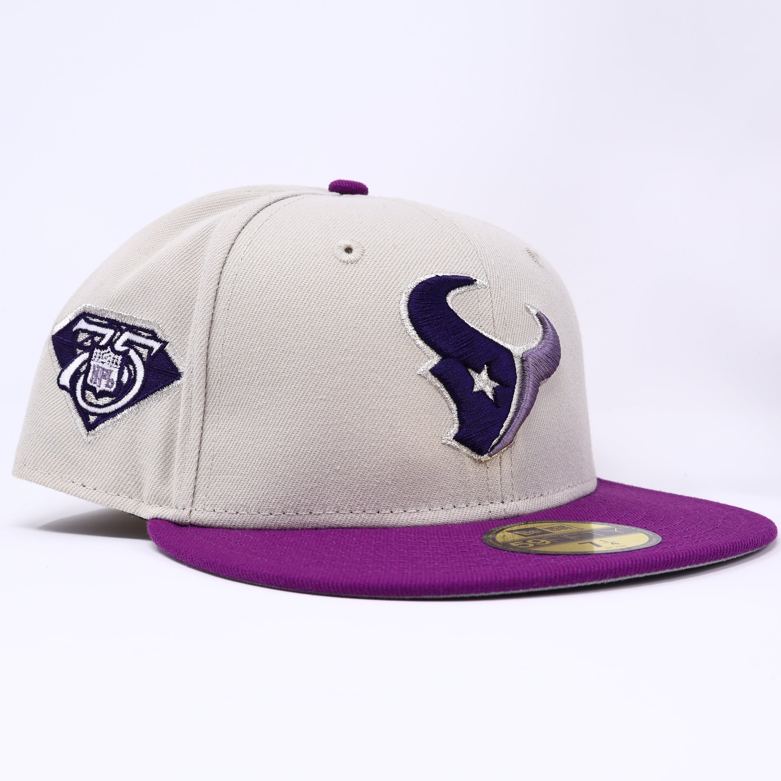 NWT 1/4 Stone Houston Texans NFL 59fifty New Era Fitted Hat Cap