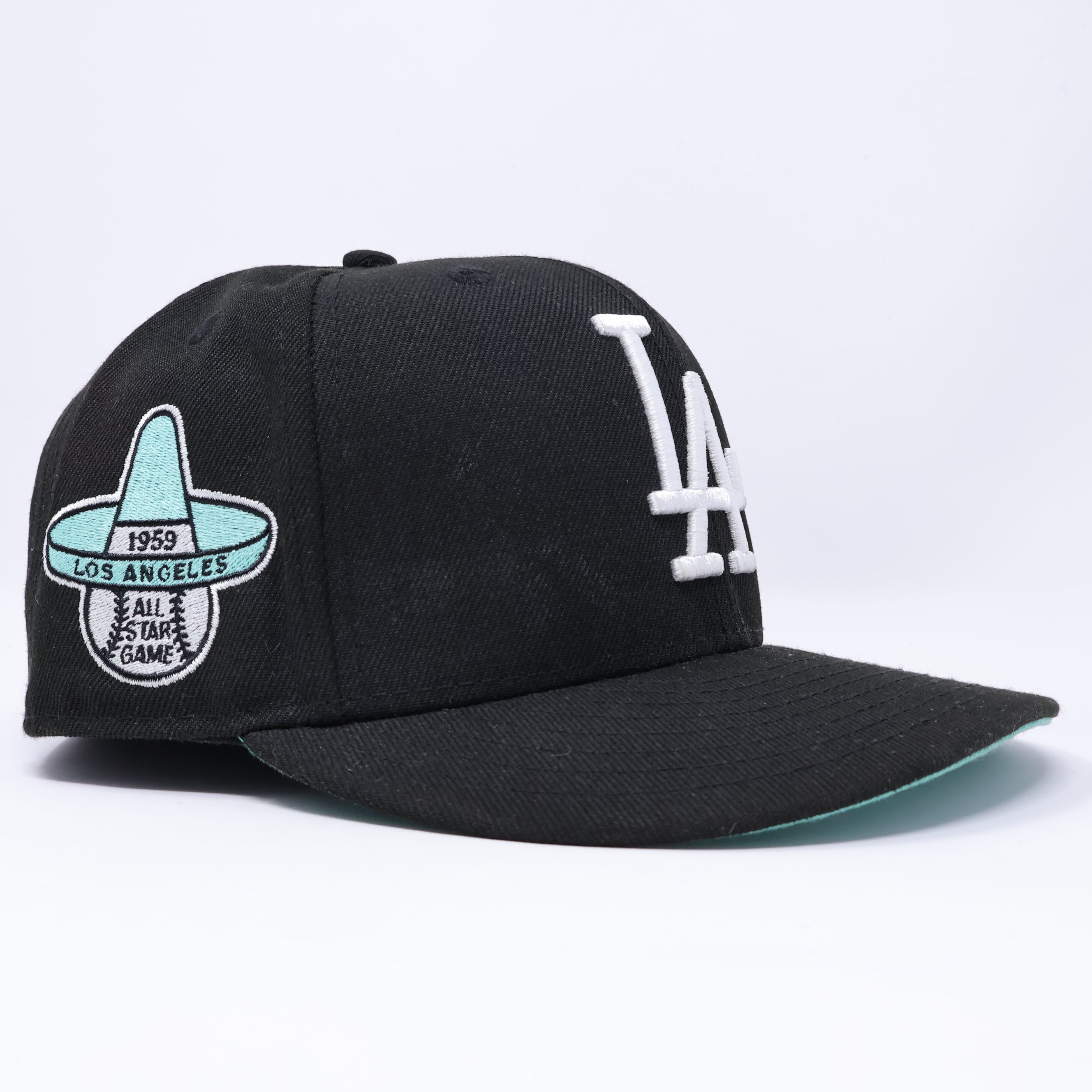 USED 3/8 Black Los Angeles Dodgers 1959 All-Star Game 59fifty New Era Fitted Hat Cap