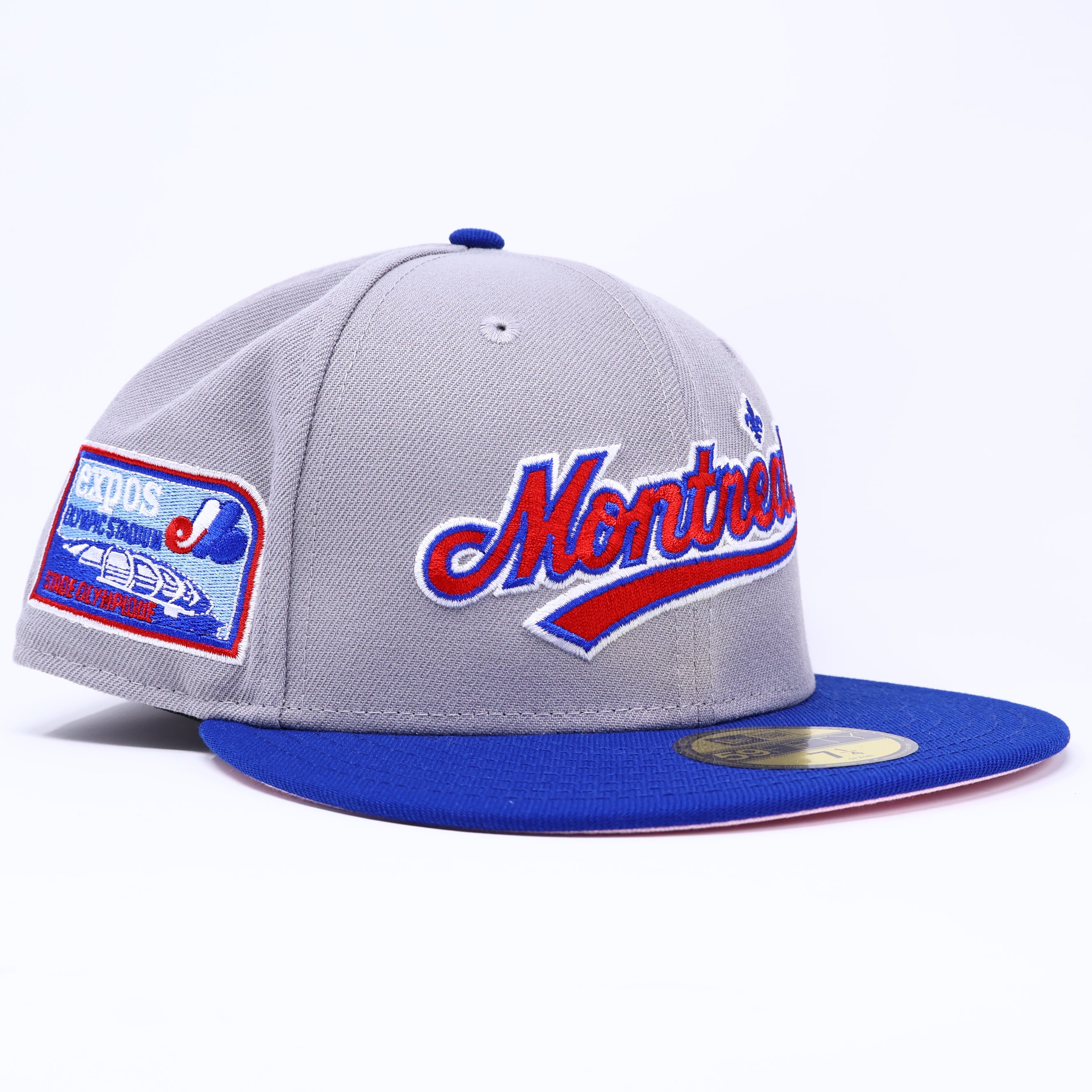 NWT 1/4 Gray Montreal Expos Olympic Stadium 59fifty New Era Fitted Hat Cap