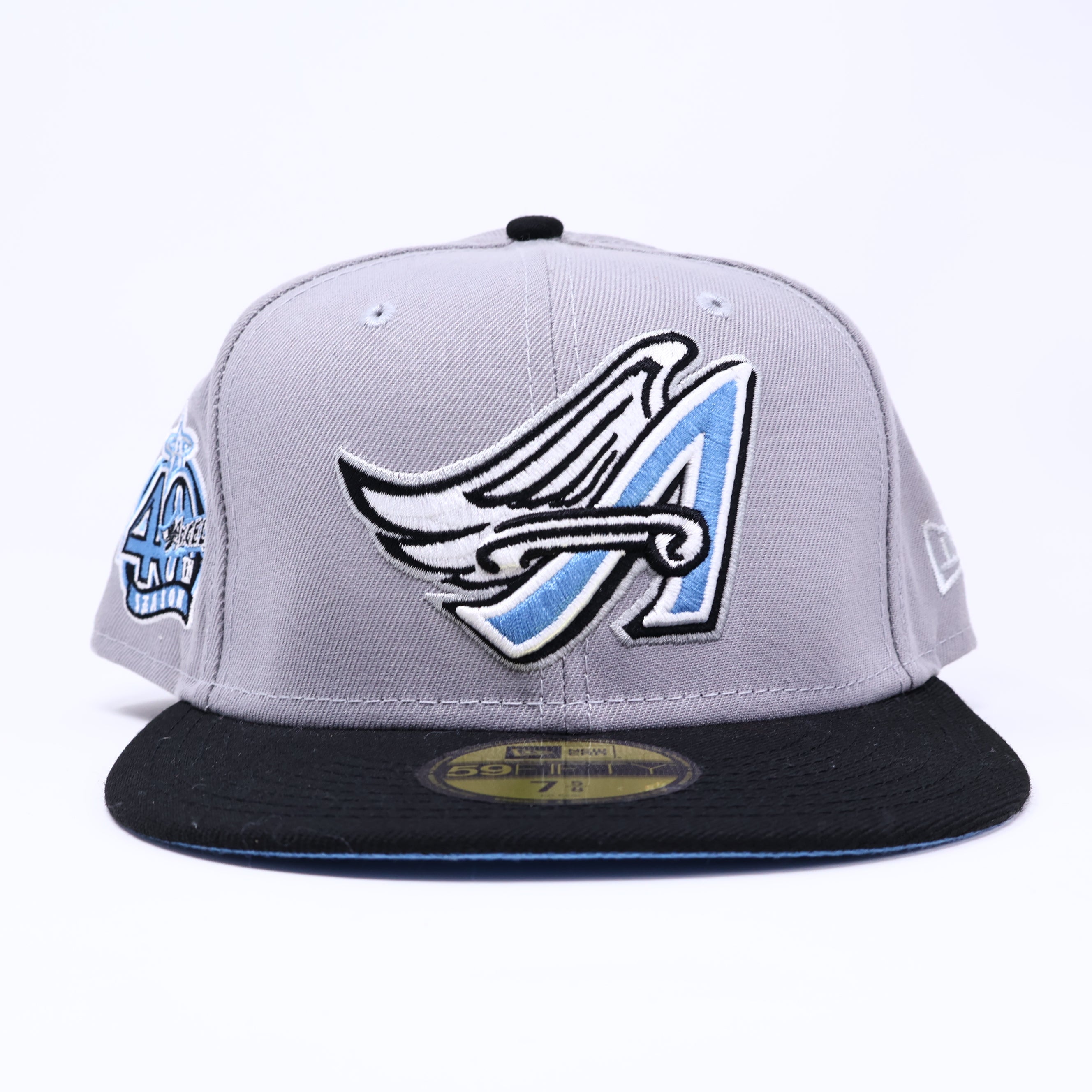 NWT 5/8 Gray Los Angeles Angels 40th Season 59fifty New Era Fitted Hat Cap