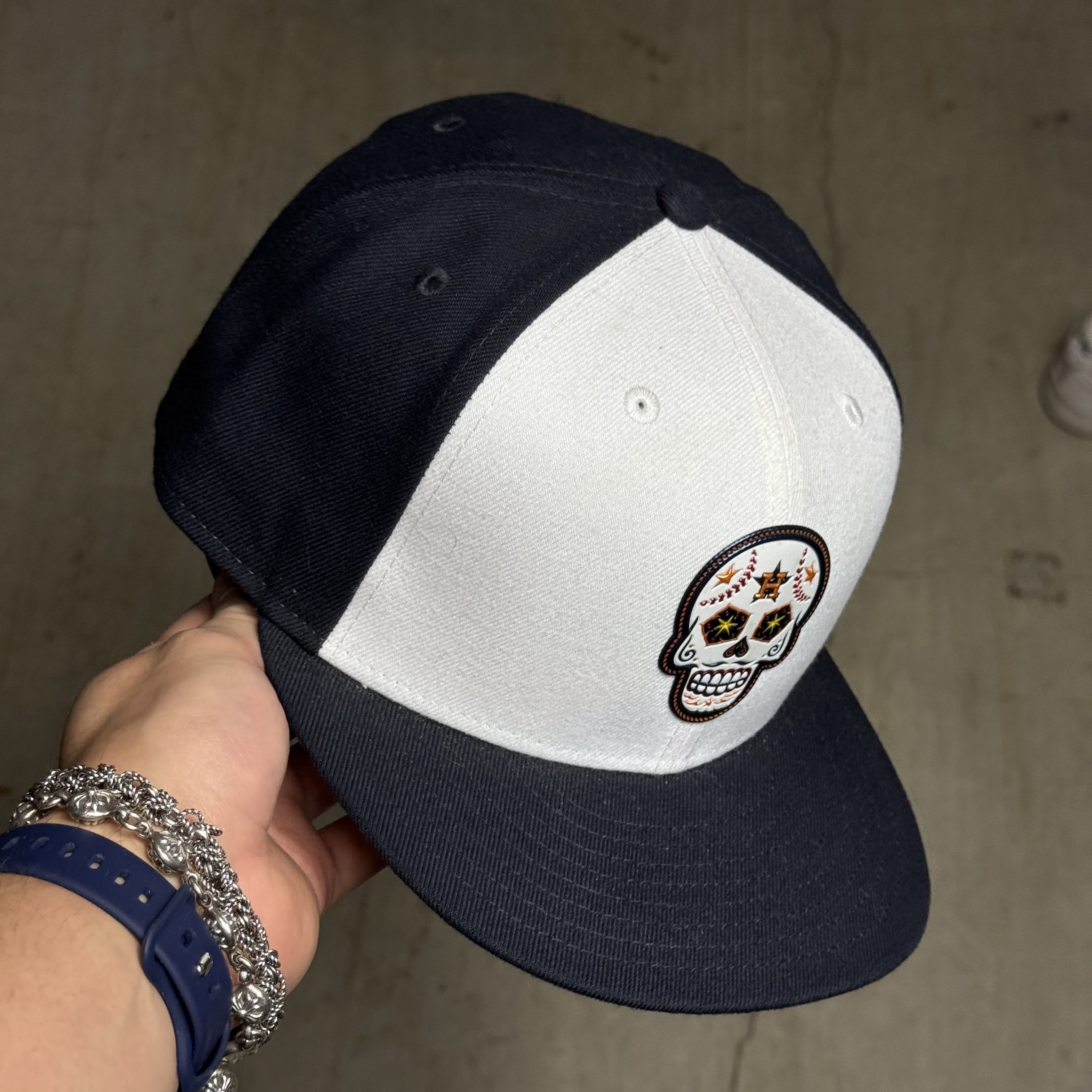 USED 5/8 Multicolor Houston Astros Dia de los Muertos 59fifty New Era Fitted Hat Cap