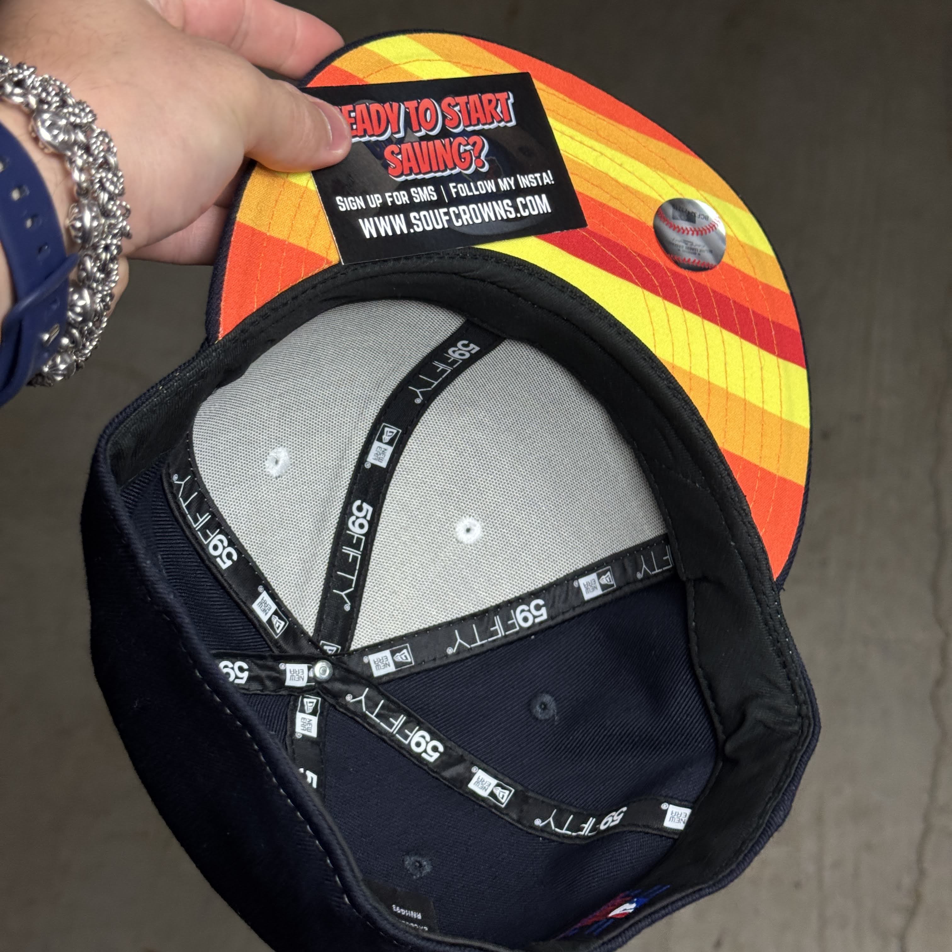 USED 5/8 Multicolor Houston Astros Dia de los Muertos 59fifty New Era Fitted Hat Cap