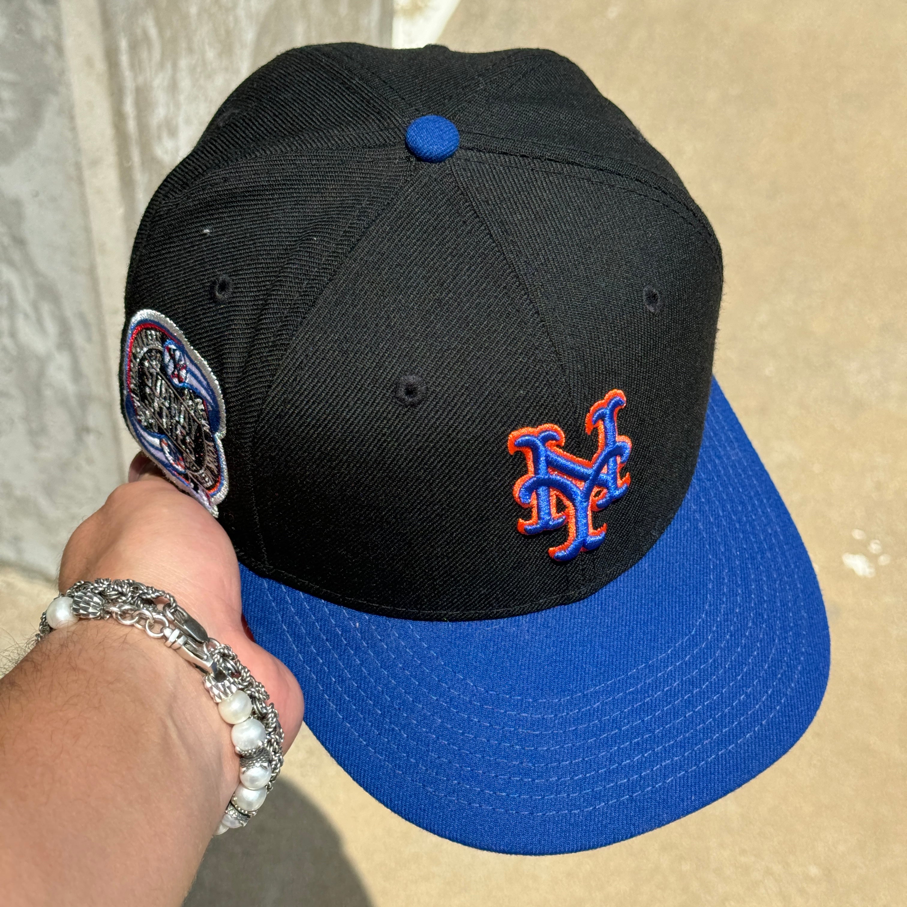 USED 1 4 Black New York Mets 2000 Subway Series 59fifty New Era Fitted Souf Crowns