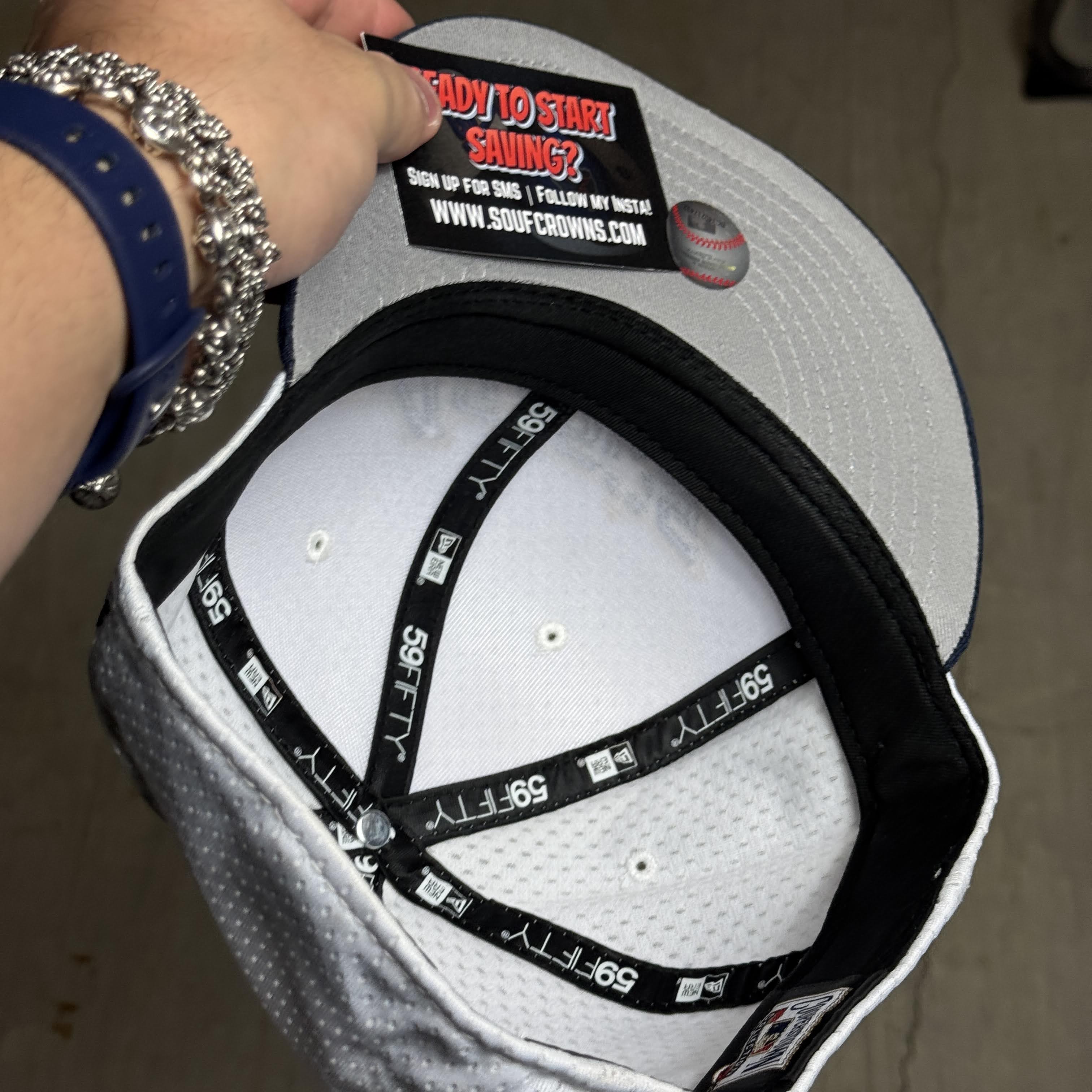 USED 5/8 White Mesh Houston Astros Astrodome 59fifty New Era Fitted Hat Cap