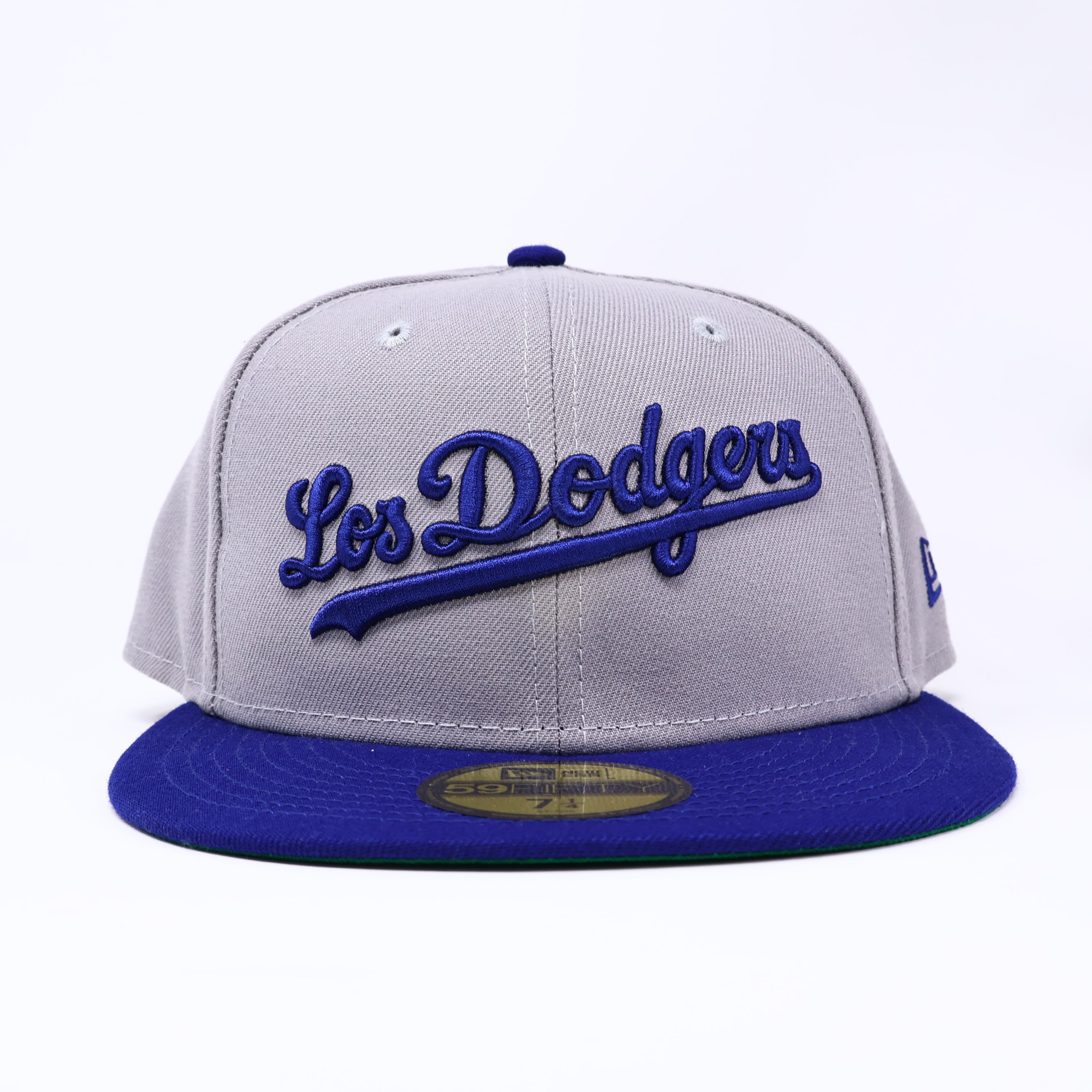 NWT 1/4 Gray Los Angeles Dodgers Simple Clean Dope 59fifty New Era Fitted Hat Cap