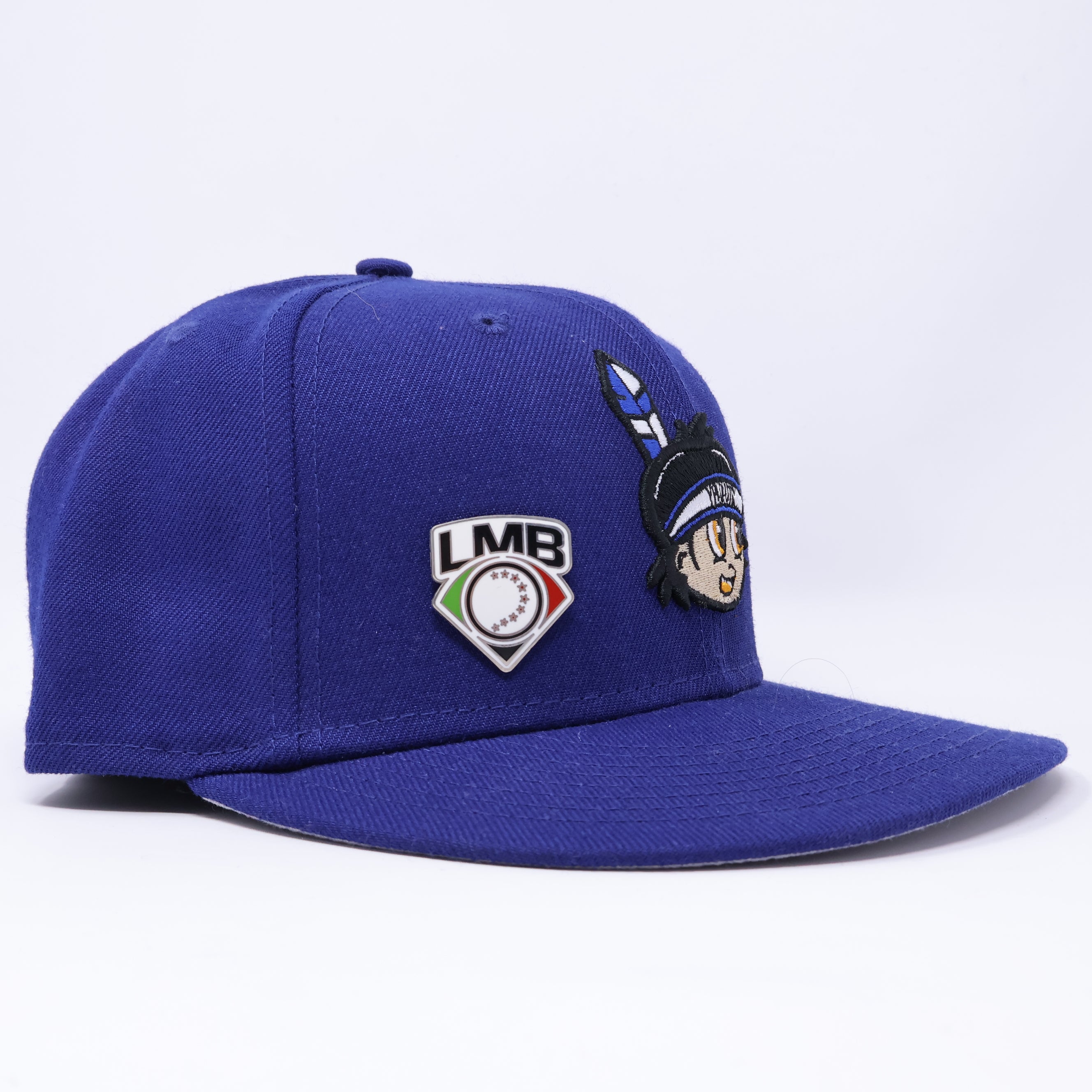 USED 3/8 Blue Mexico WBC Yaquis de Obregon LaMP 59fifty New Era Fitted Hat Cap